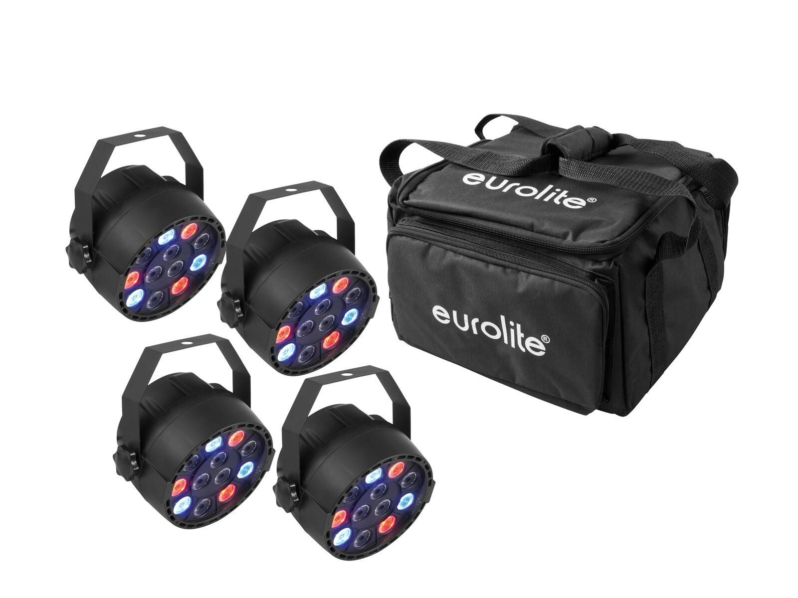 Discolicht EUROLITE Set 4x LED PARty Spot + Soft-Bag