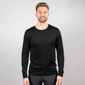 Nexural Langarmshirt Pure Merino 100% Merinowolle Longsleeve Herren