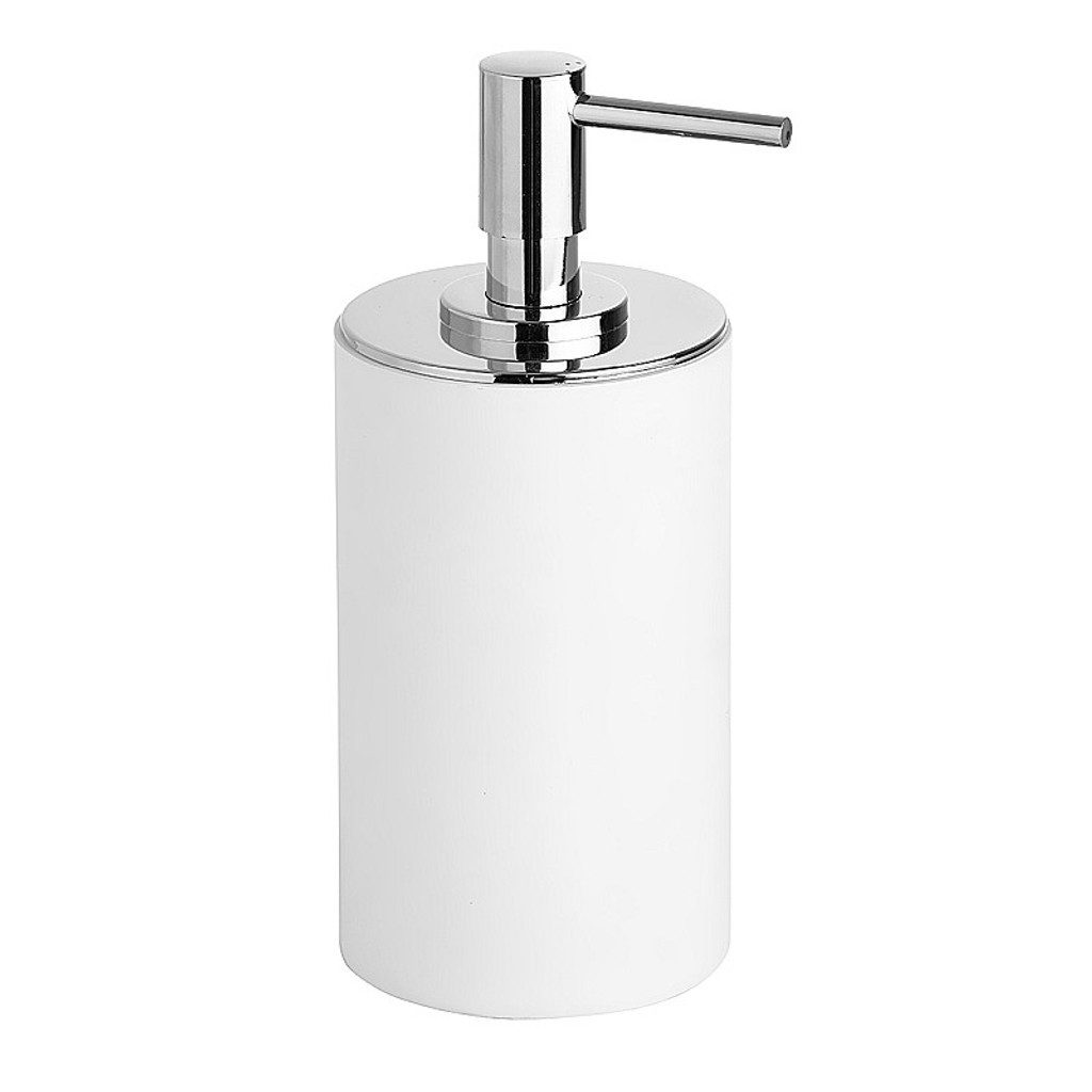 BRILLANTBAD® Seifenspender MAXIMA Seifenspender Polyresin Messing Weiß Bad & Küche >> Freistehend