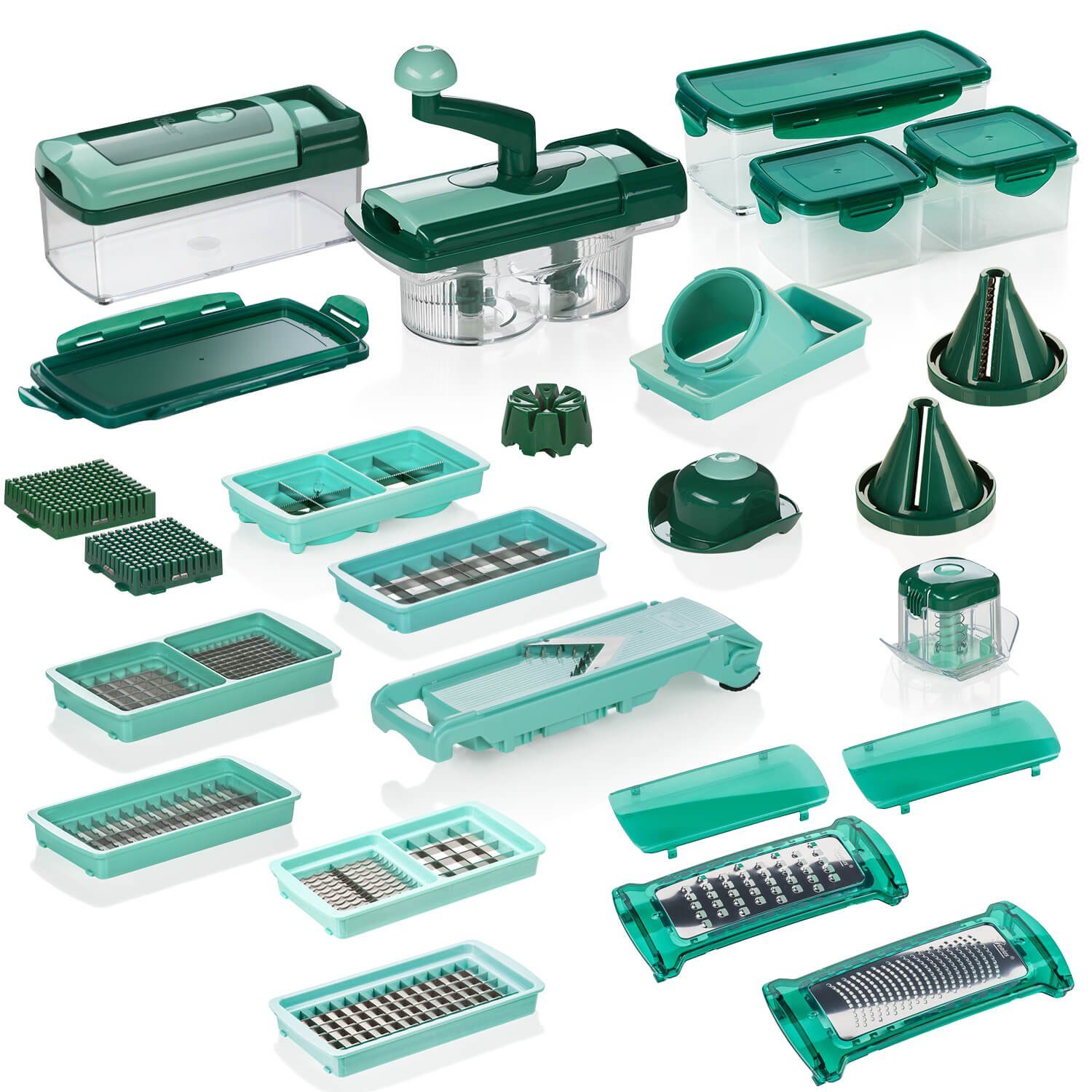 Gemüseschneider Nicer Dicer Fusion smart, Set 34-tlg., mintgrün