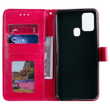 CoverKingz Handyhülle Xiaomi Redmi 9C Handy Hülle Flip Case Cover Schutzhülle Tasche Etui, Klapphülle Schutzhülle mit Kartenfach Schutztasche Motiv Mandala