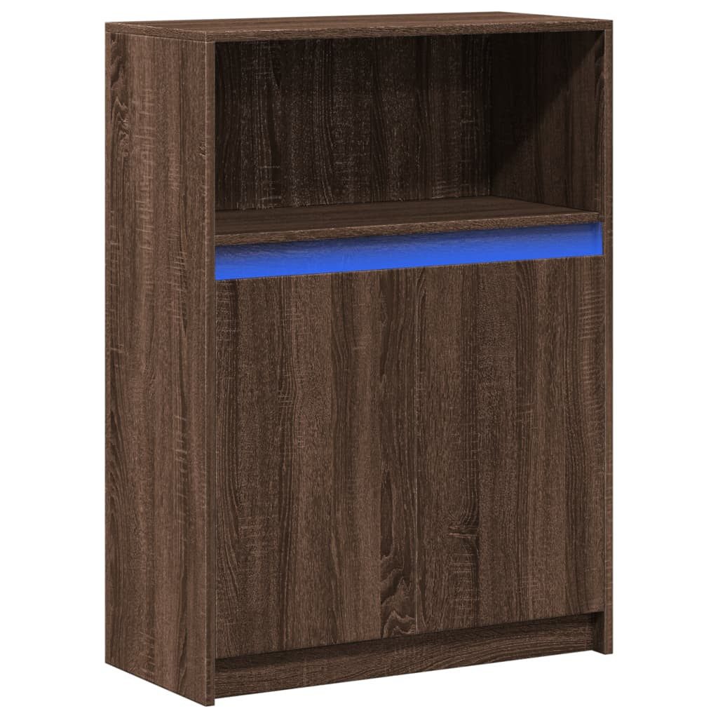 vidaXL Sideboard Sideboard mit LED Braun günstig online kaufen