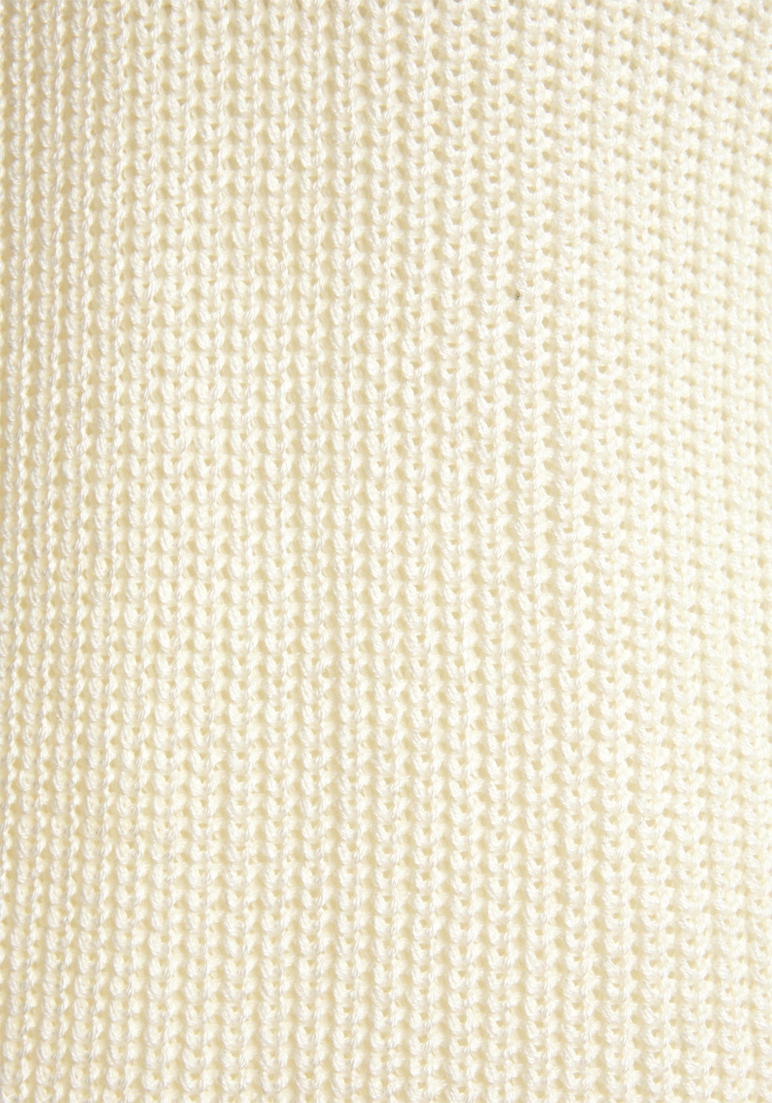 LASCANA Strickpullover mit weiß Rückenausschnitt, Damenpullover, Baumwoll-Mix