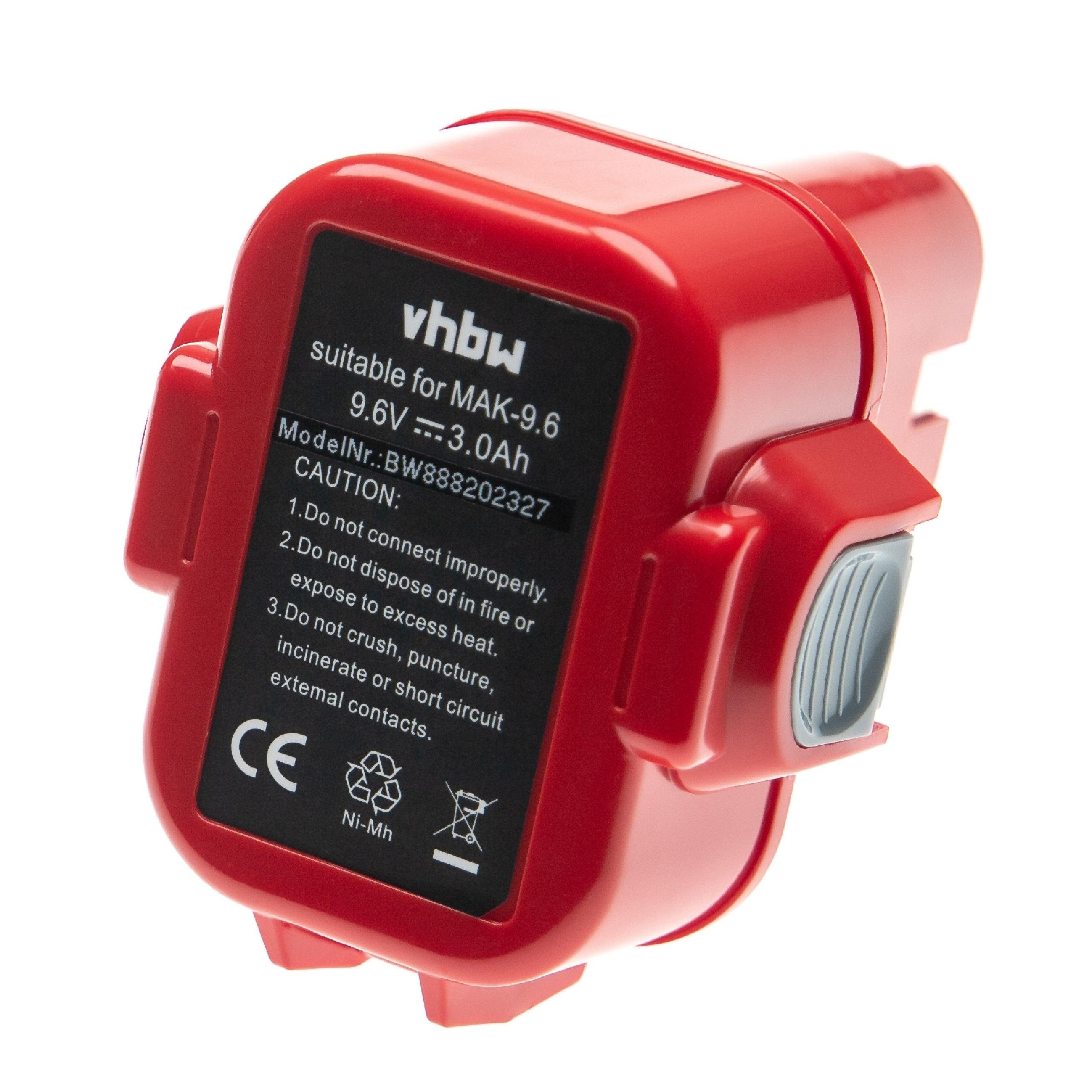 vhbw passend für Makita 6503DWDE, 6503DWF, 6503DWFE, 6908D, 6908DA, Akku 3000 mAh