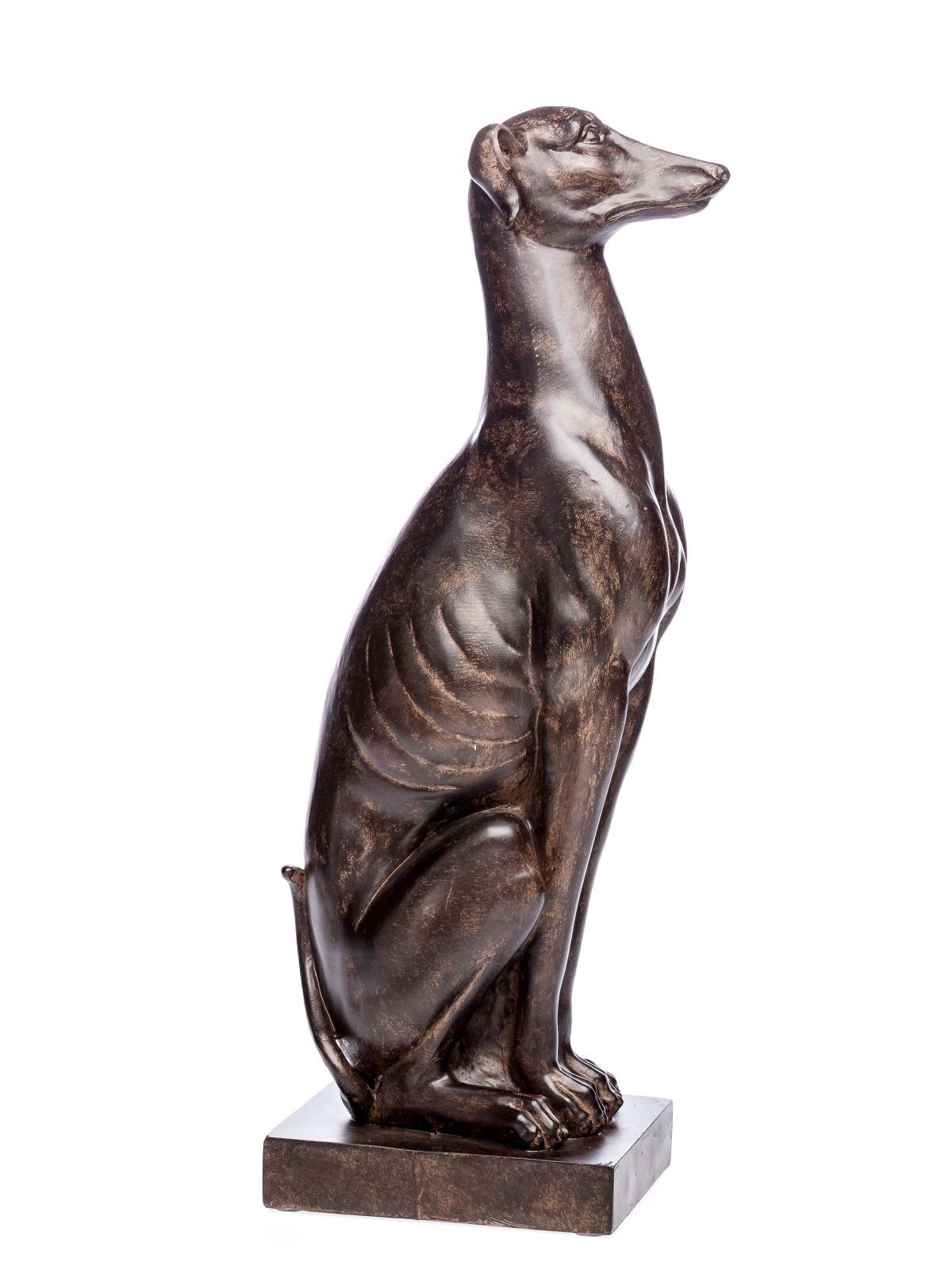 Aubaho Dekoobjekt Skulptur Windhund 59cm Hund Jagd Jagdhund Garten whippet greyhound gar