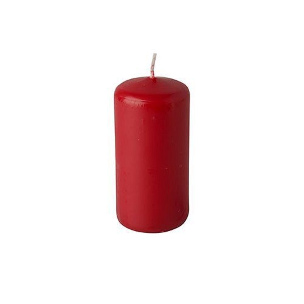 PAPSTAR GmbH Stumpenkerze 8 Stumpenkerzen 5x10cm - rot (Stumpenkerzen, 8er Pack)