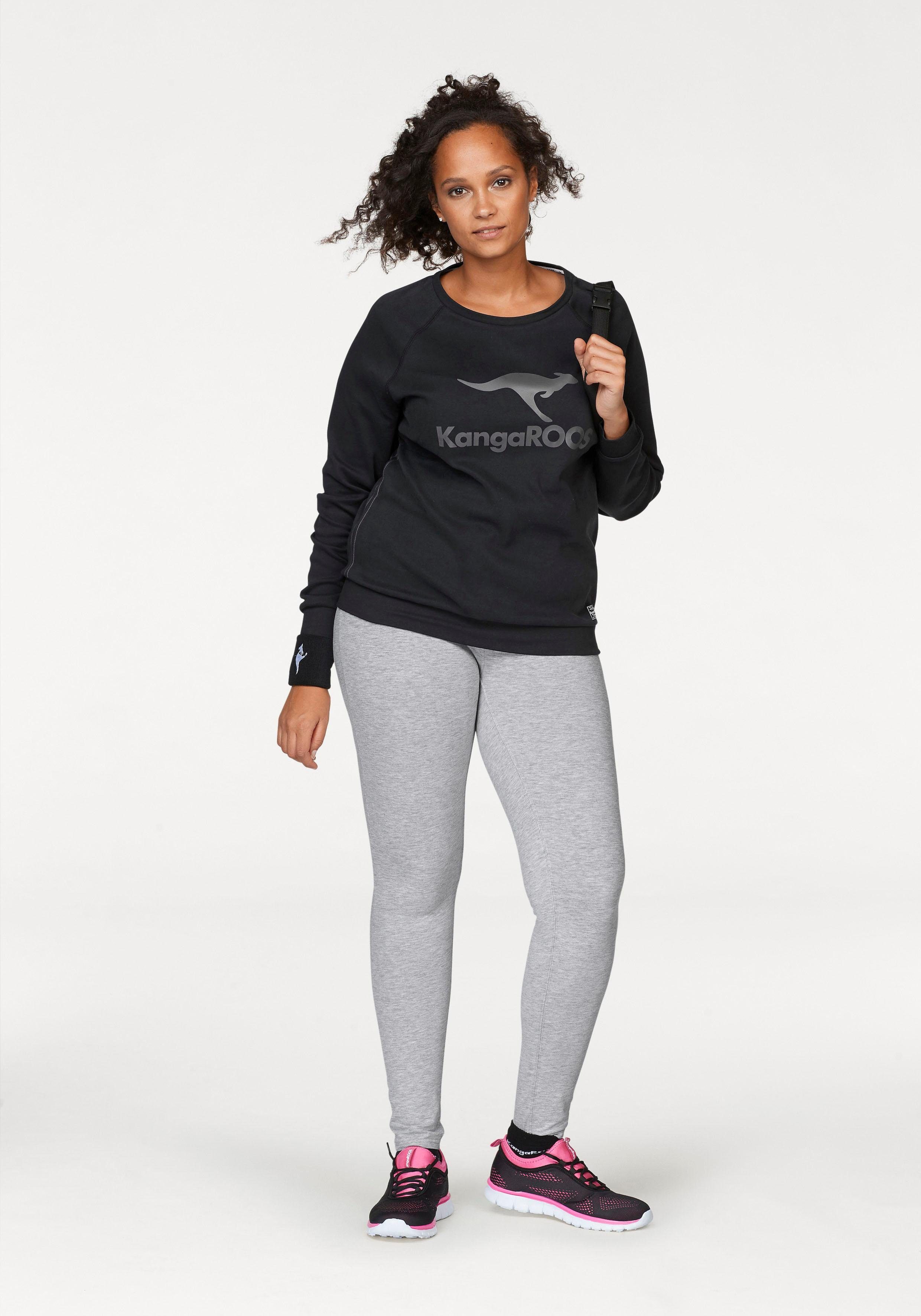 KangaROOS Sweatshirt Langarm, figurumspielender Schnitt, mit Print, Rundhal günstig online kaufen