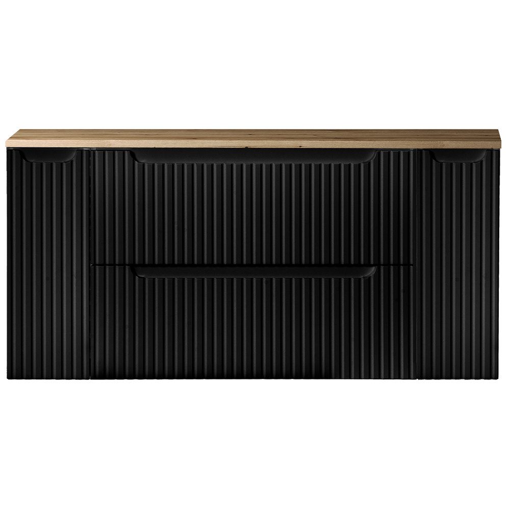 Lomadox Waschbeckenschrank NEWPORT-56-BLACK 120cm, in schwarz günstig online kaufen