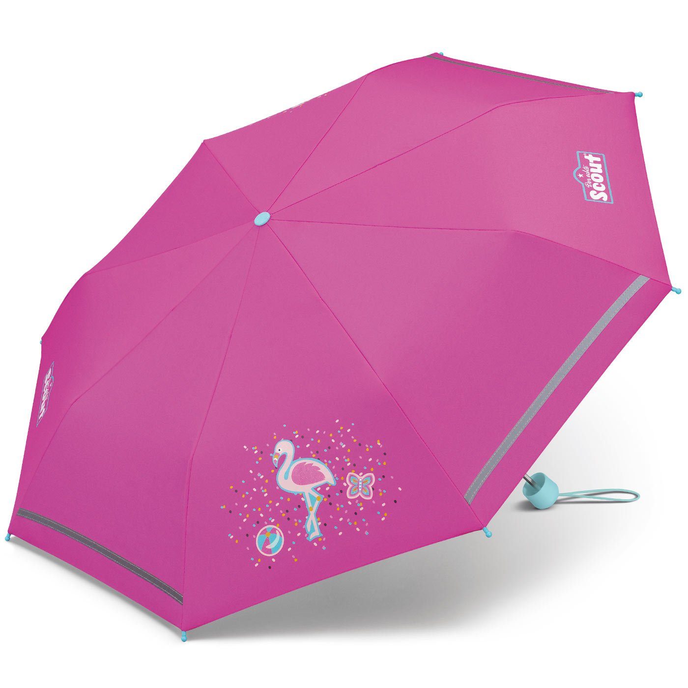 Spielzeug Kinder-Regenschirme Scout Taschenregenschirm Mini Kinderschirm Basic reflektierend bedruckt, leicht