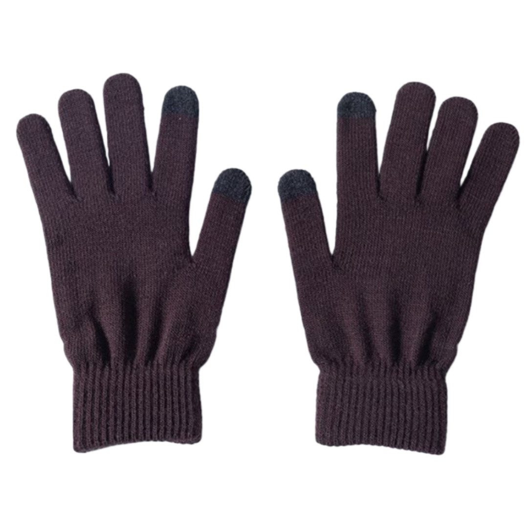 Coonoor Strickhandschuhe Winterhandschuhe Touchscreen Vollfinger Handschuhe für Unisex (Rutschfest und Verdickt) Ideal für Damen Herren Radfahren Outdoor