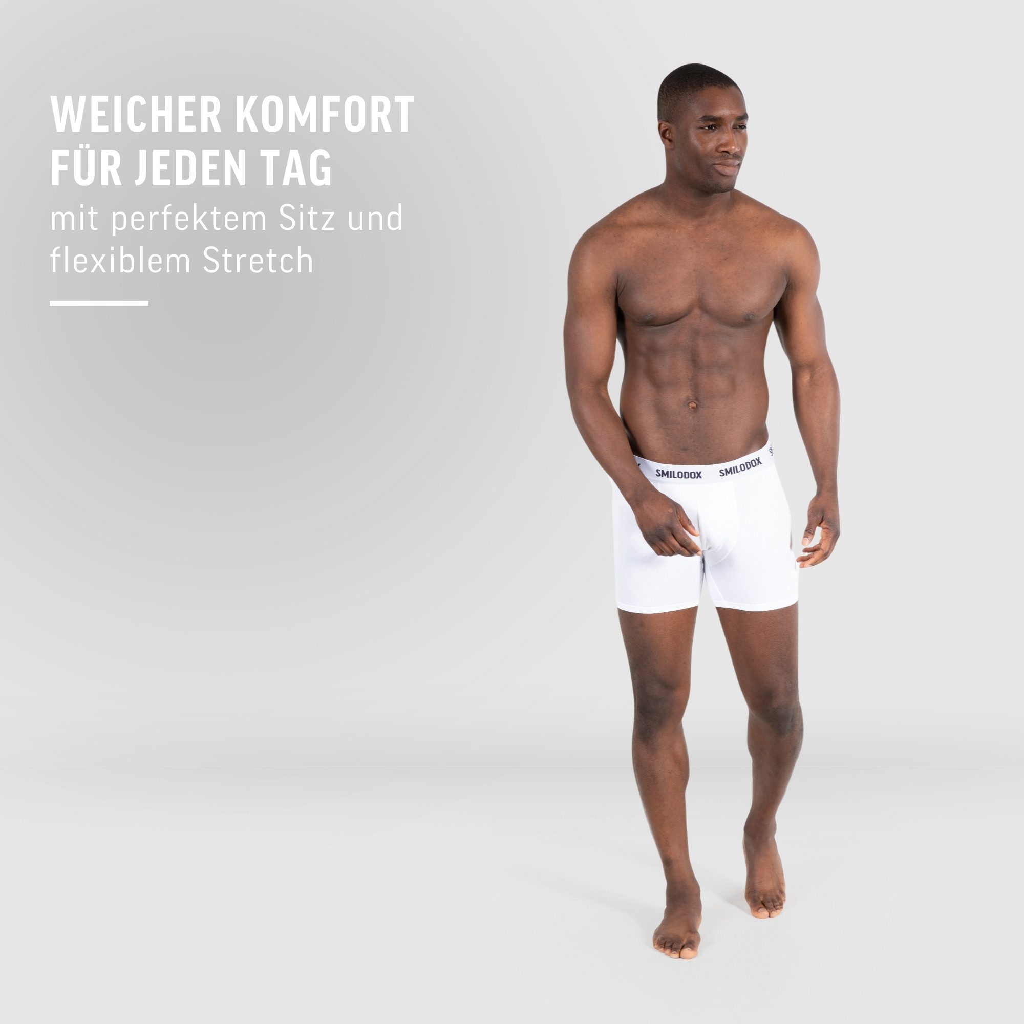 Smilodox Boxershorts 3er Pack Unterhosen, bequem, aus Baumwolle Weiches Material, Atmungsaktiv, Elastischer Bund, Strapazierfähig