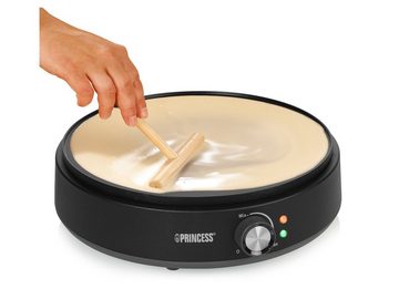 PRINCESS Crêpesmaker, 1200 W, Ø 30 cm, große Backplatte Pancake Maker Crepes-Eisen für Suzettes selber machen