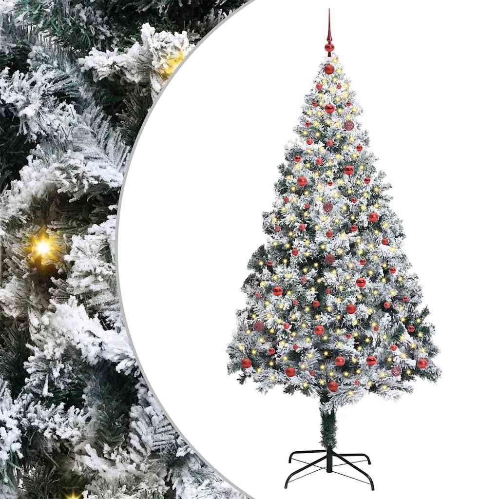 vidaXL LED Baum Künstlicher Weihnachtsbaum mit 300 LEDs mit Ständer Weiß 240 cm