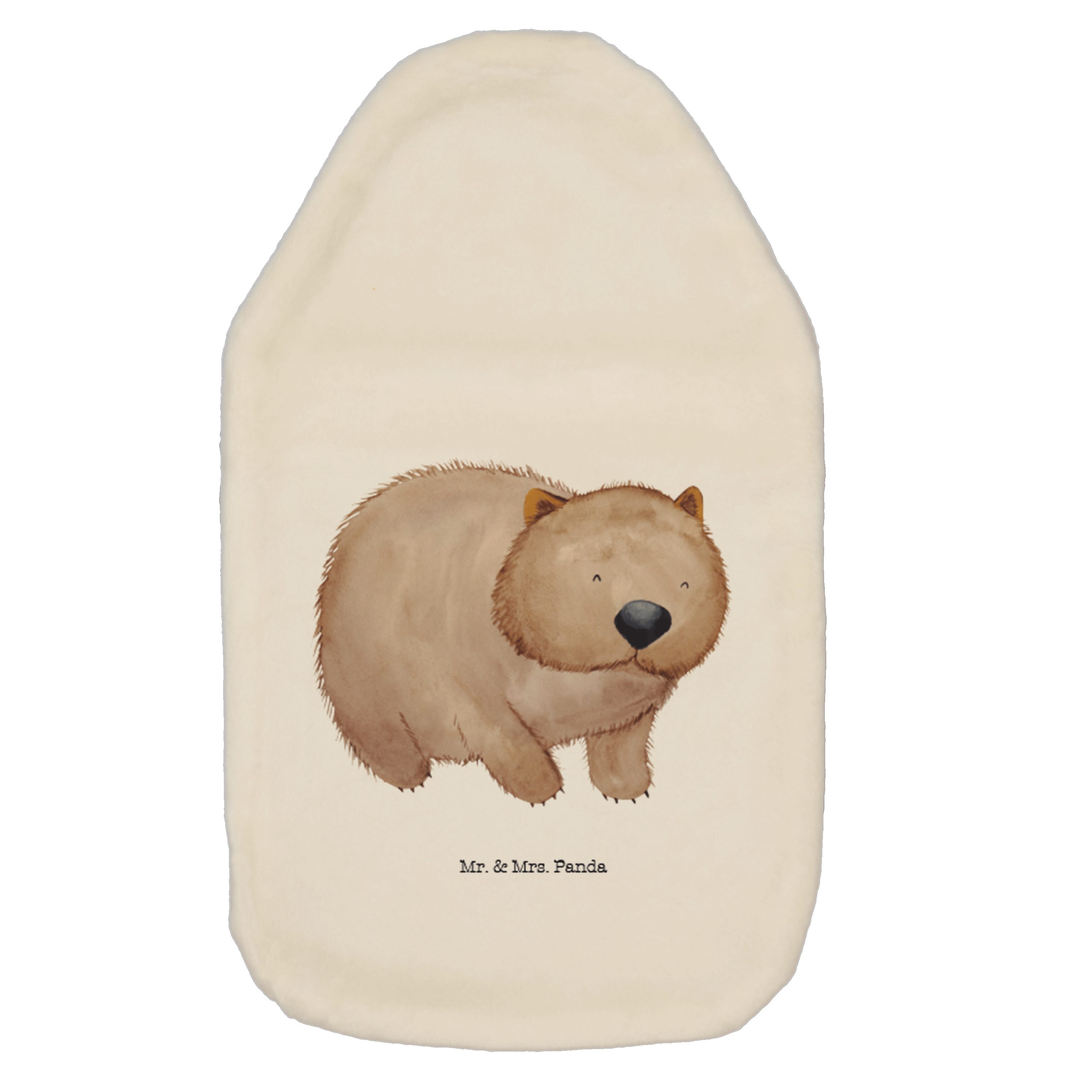 Mr. & Mrs. Panda Wärmflasche Wombat - Weiß - Geschenk, lustige Sprüche,  Australien, Spruch, gute L, (1-tlg)
