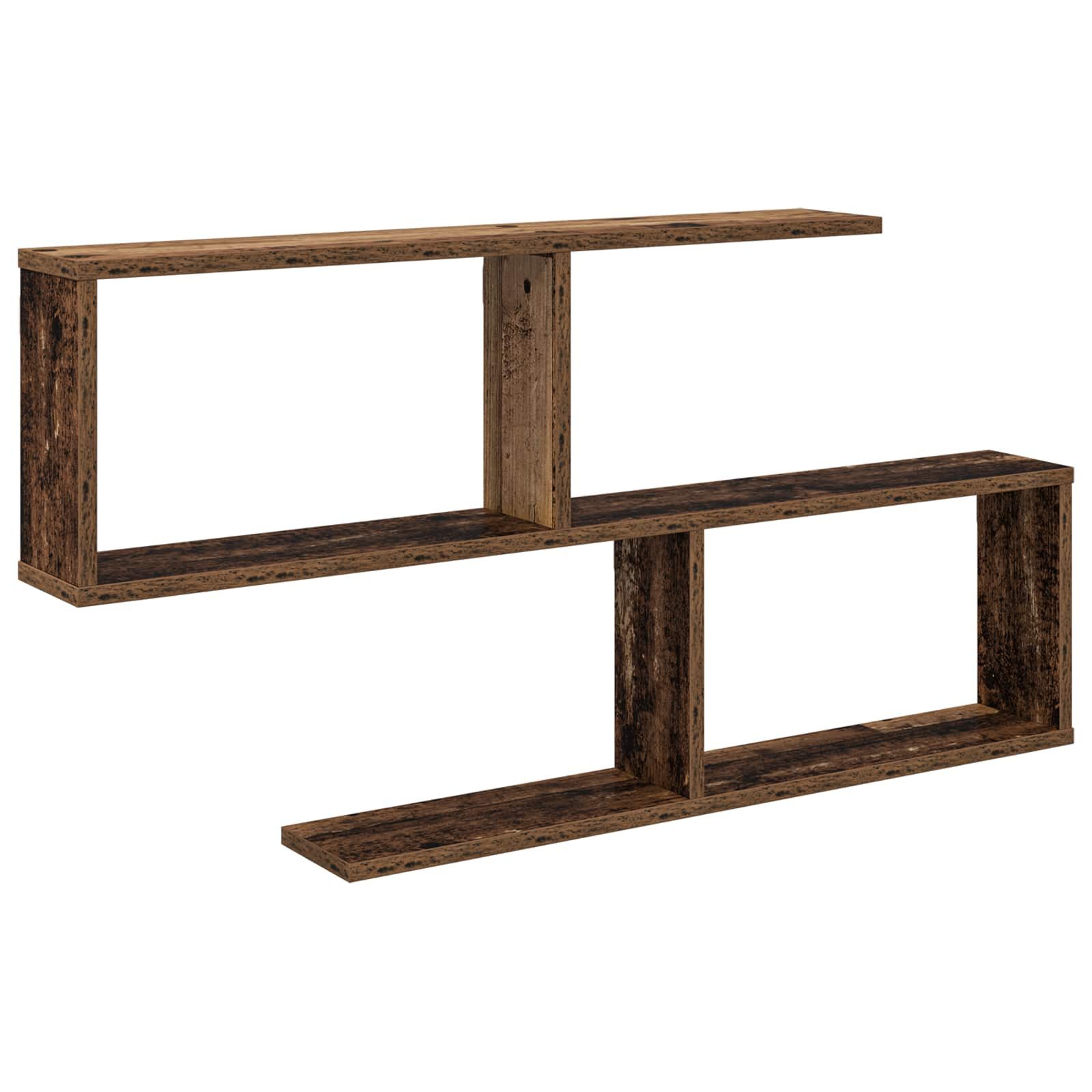 vidaXL Regal Wandregal Altholz 100 x 12 x 50,5 cm Holzwerkstoff, 1-tlg.