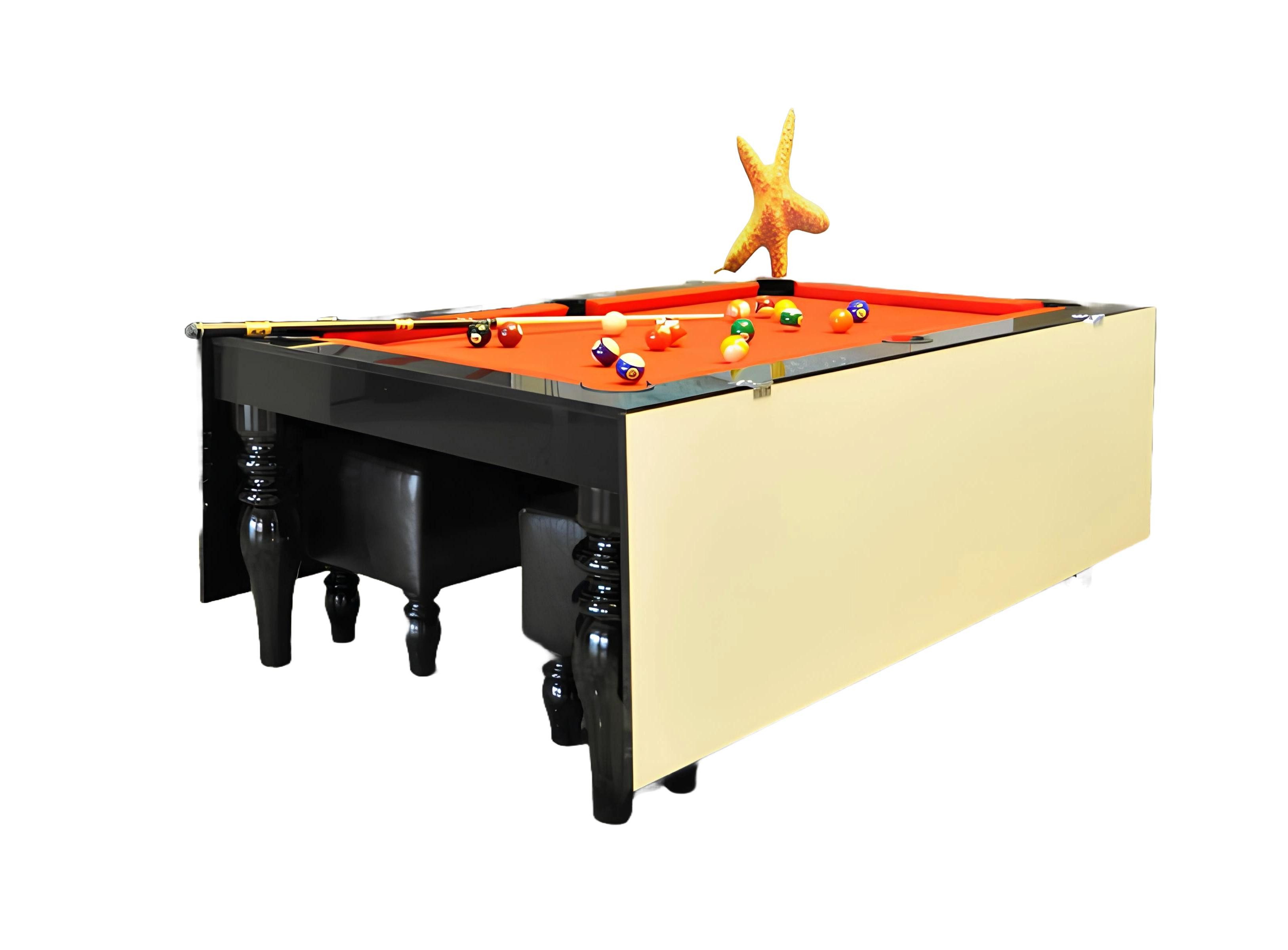 Billardtisch 2-in-1 Ess- und Billardtisch aus Holz, 7ft Pooltisch, Spieltisch