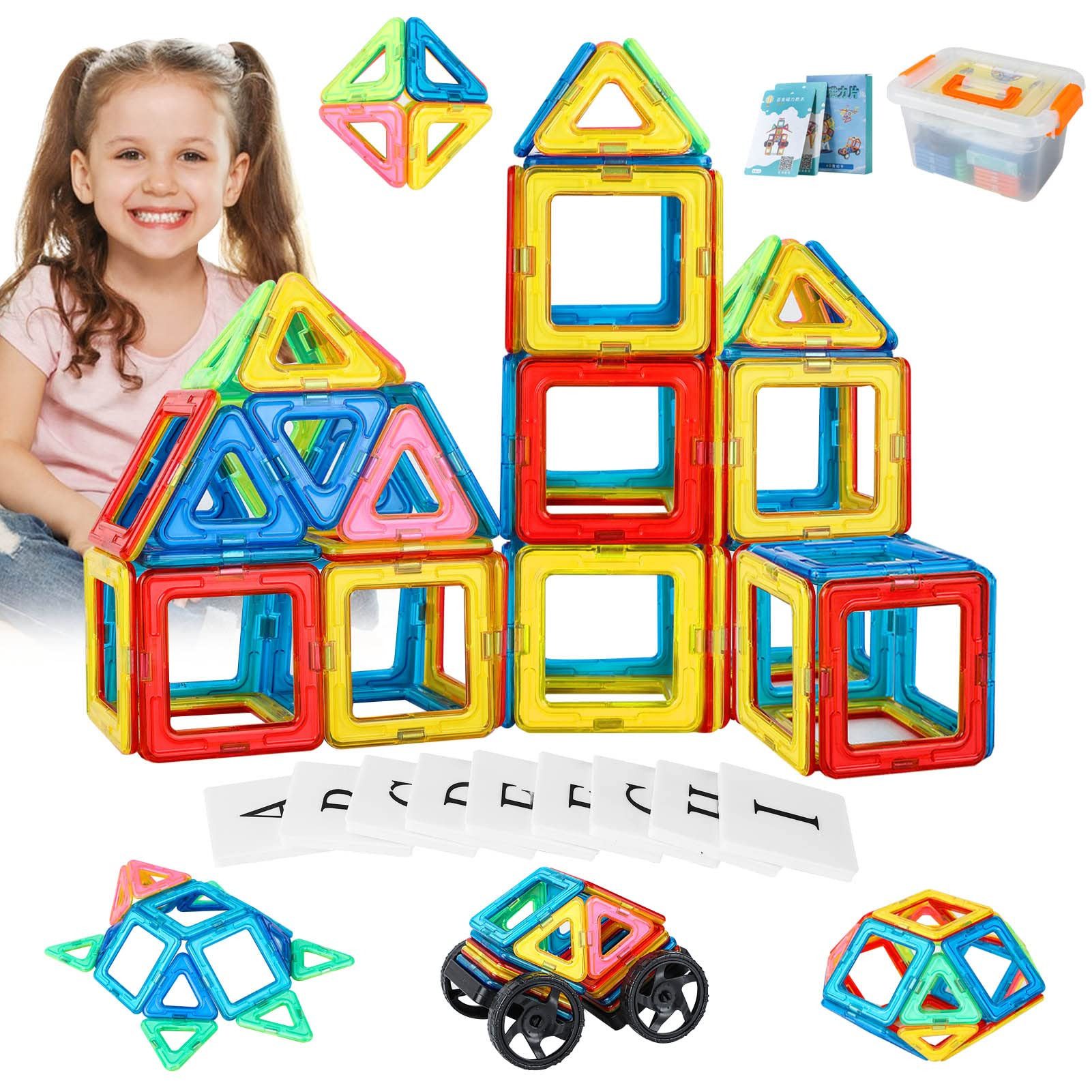 Youyijia Magnetische Bausteine 119tlg Magnete Bauklötze magnetisches Ladekabel