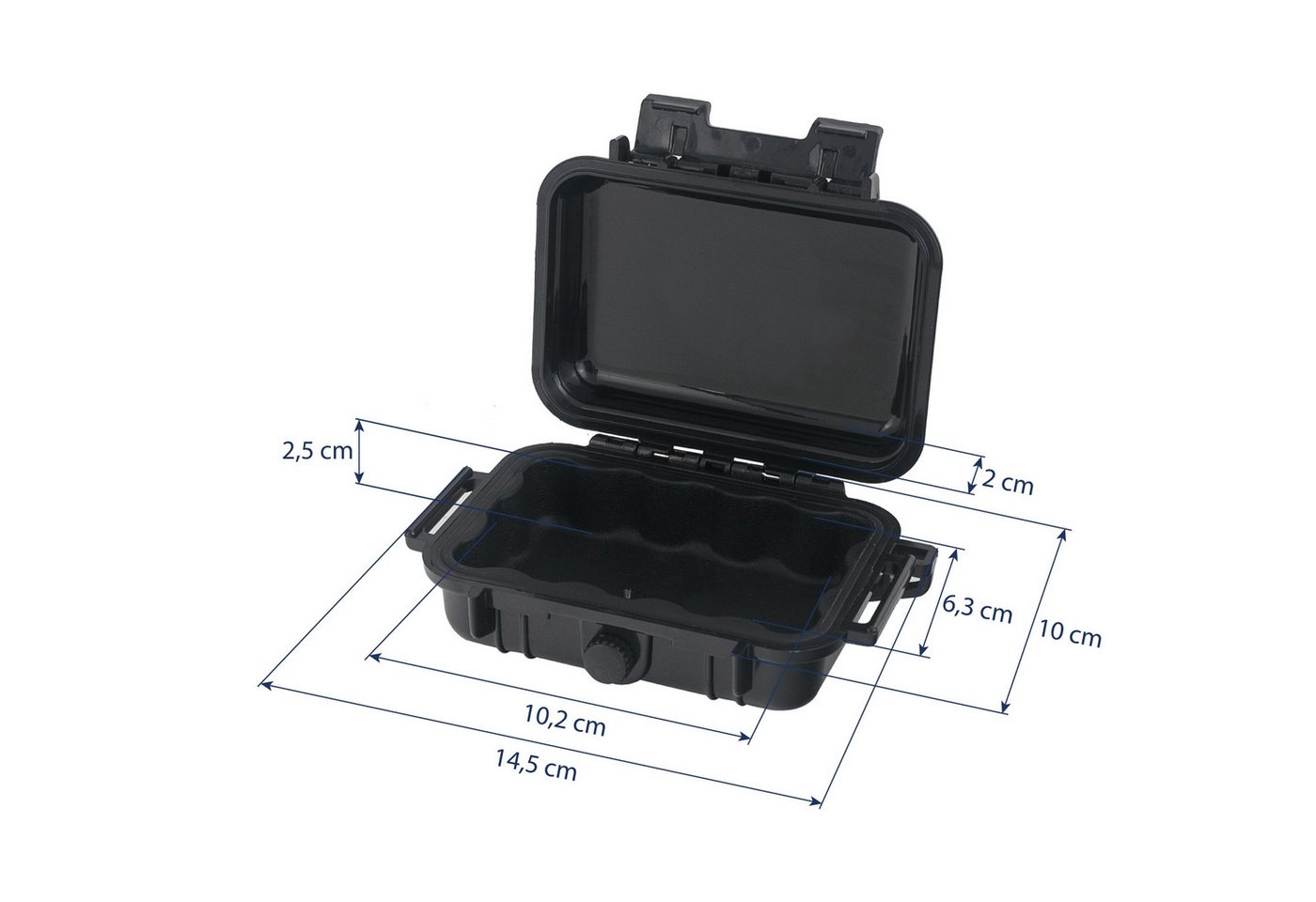 Thumbnail - HMF Aufbewahrungsbox ODK500 Outdoor-Koffer klein (inkl. Karabinerhaken), wasserdichte Box für Boot und Freizeit, 14,5 x ...