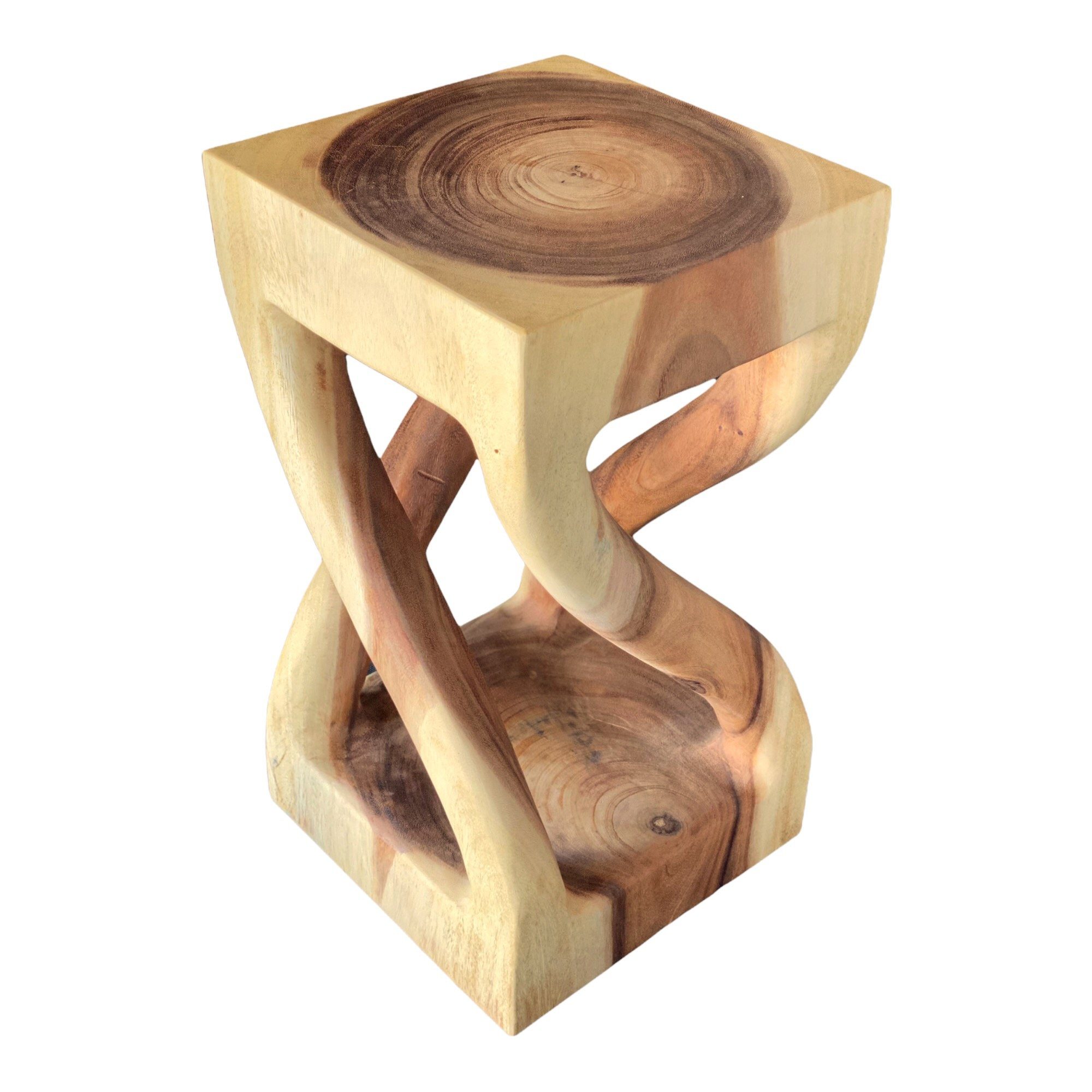 Massiv Holzhocker, FaHome (50cm Handgefertigter, x Vielseitiger Holz: Hochwertiger x 28cm Beistelltisch & 28cm)