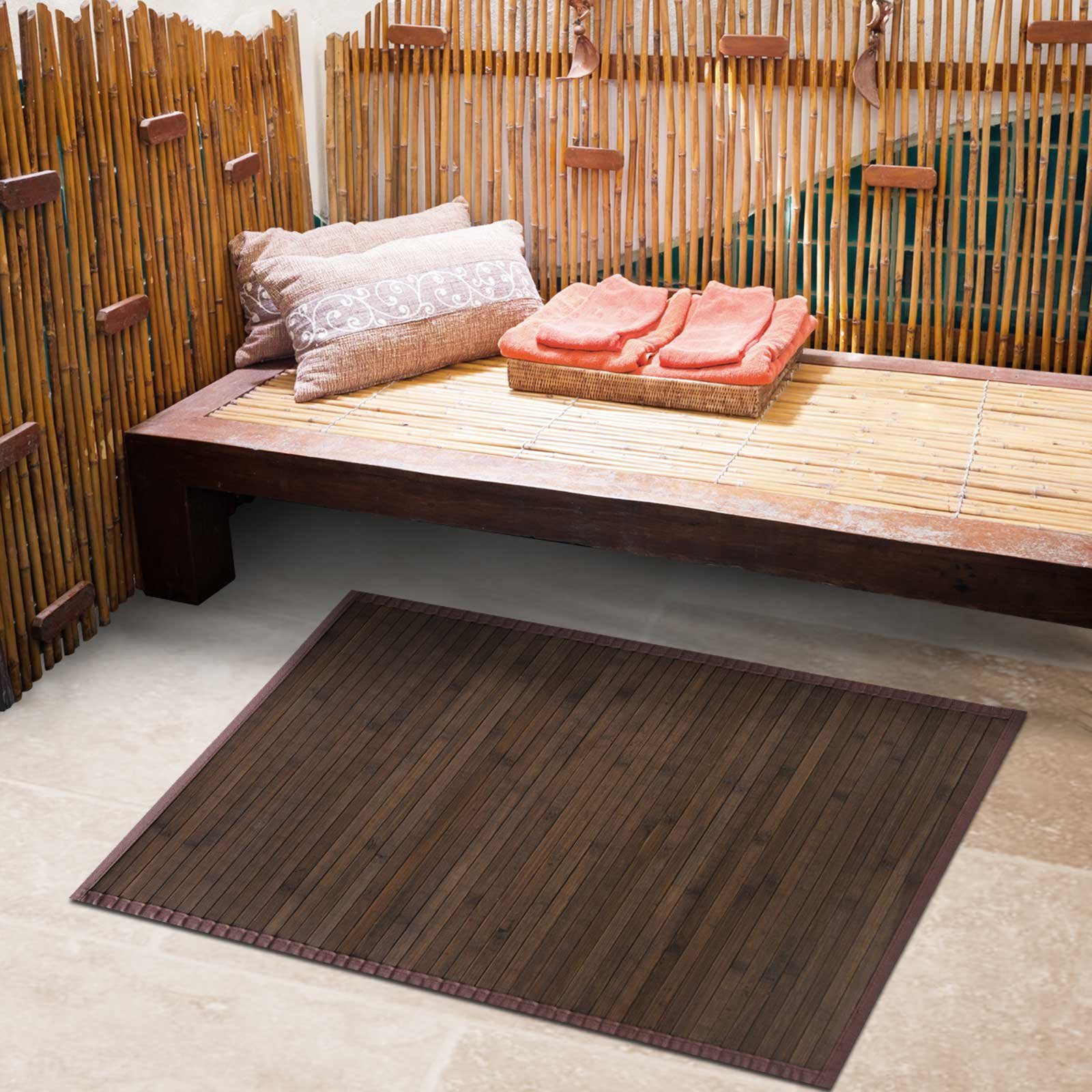 Badematte, Erhältlich casa pflegeleicht, Größen, 7 & rechteckig, pura, in rutschfest Bambus Oak, Teppich