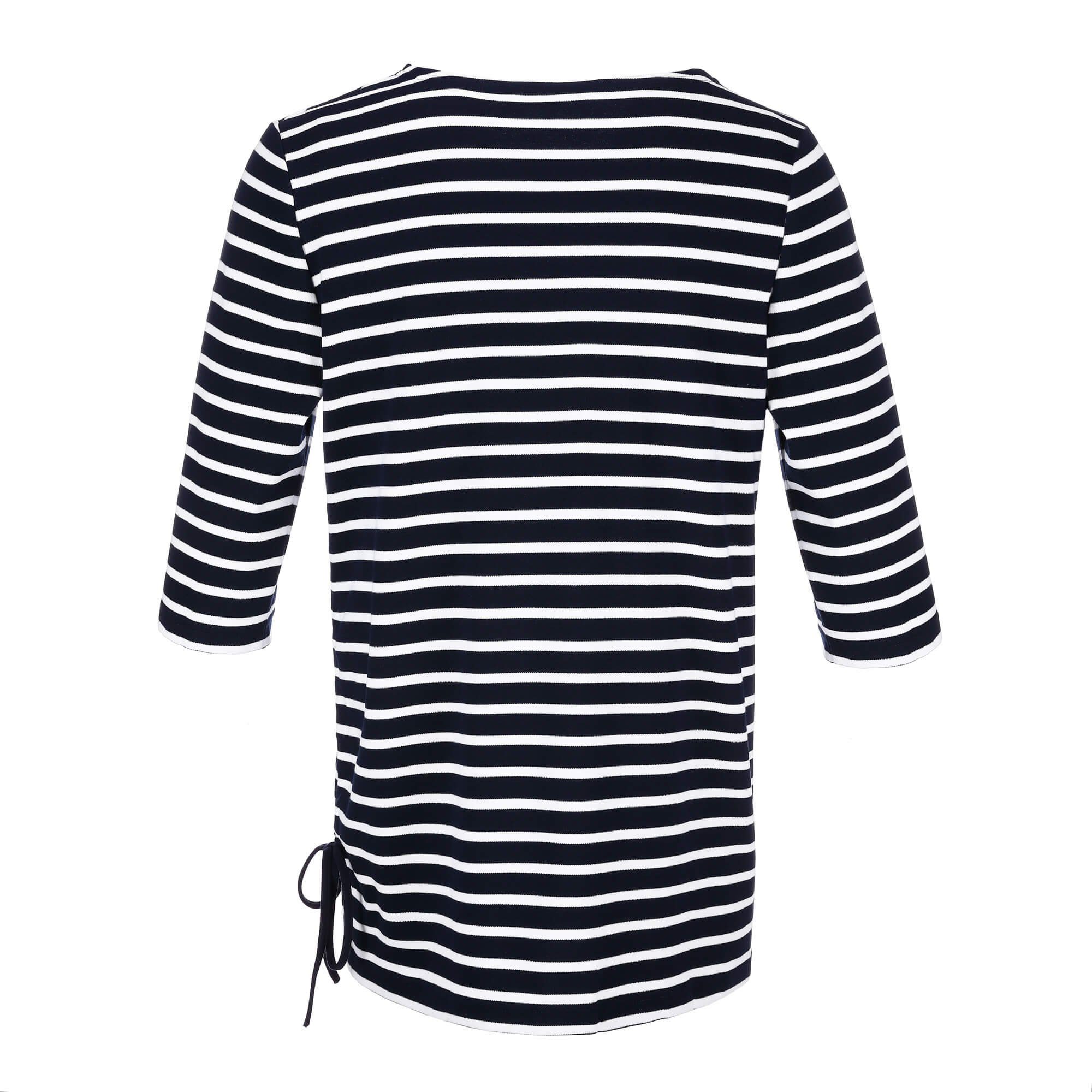 modAS Rundhalsshirt Damen Long-Shirt 1/2-Arm Streifen günstig online kaufen