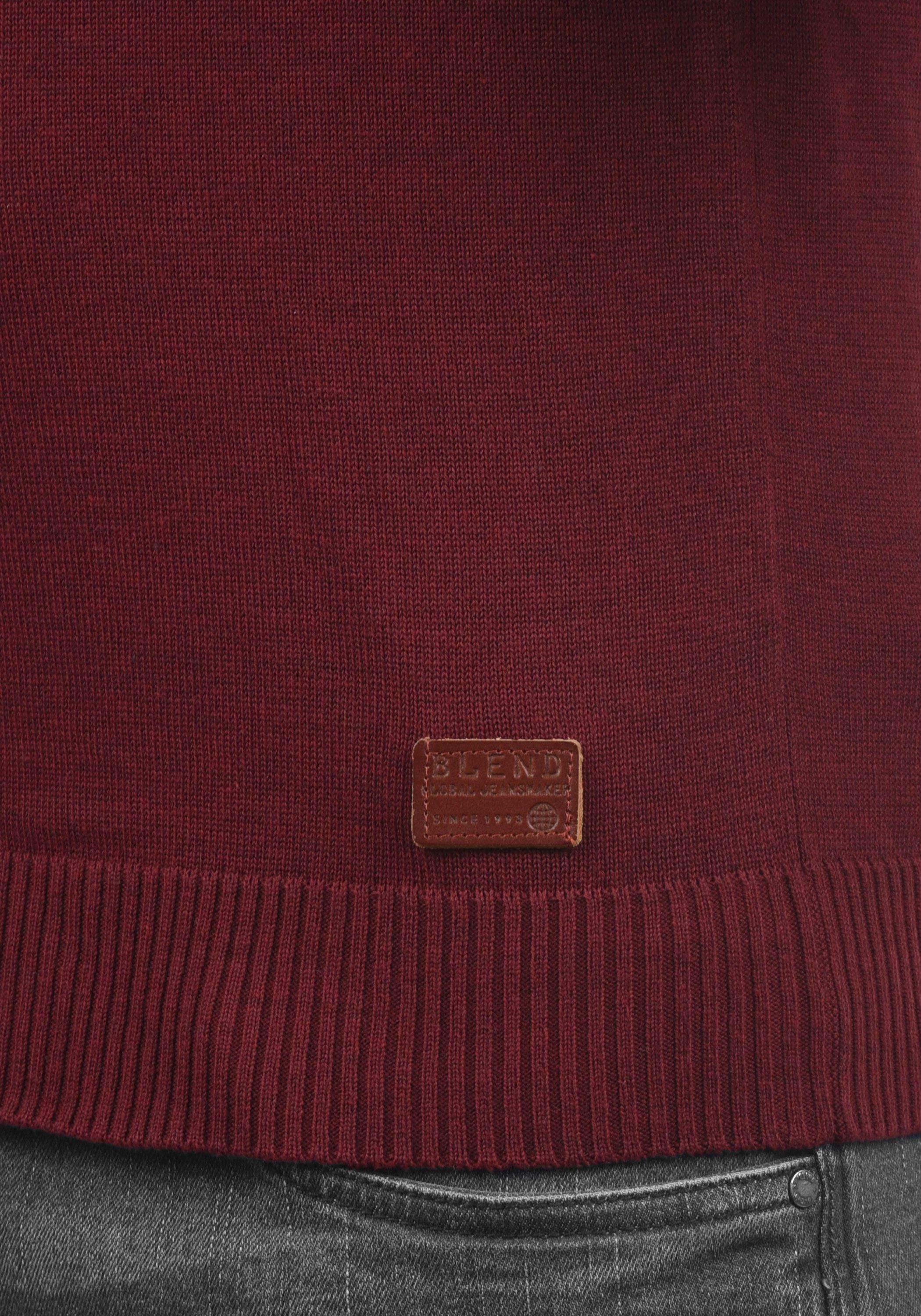 Blend Strickpullover BHLasse Feinstrickpullover mit aufgestickten Ellenbogenpatches