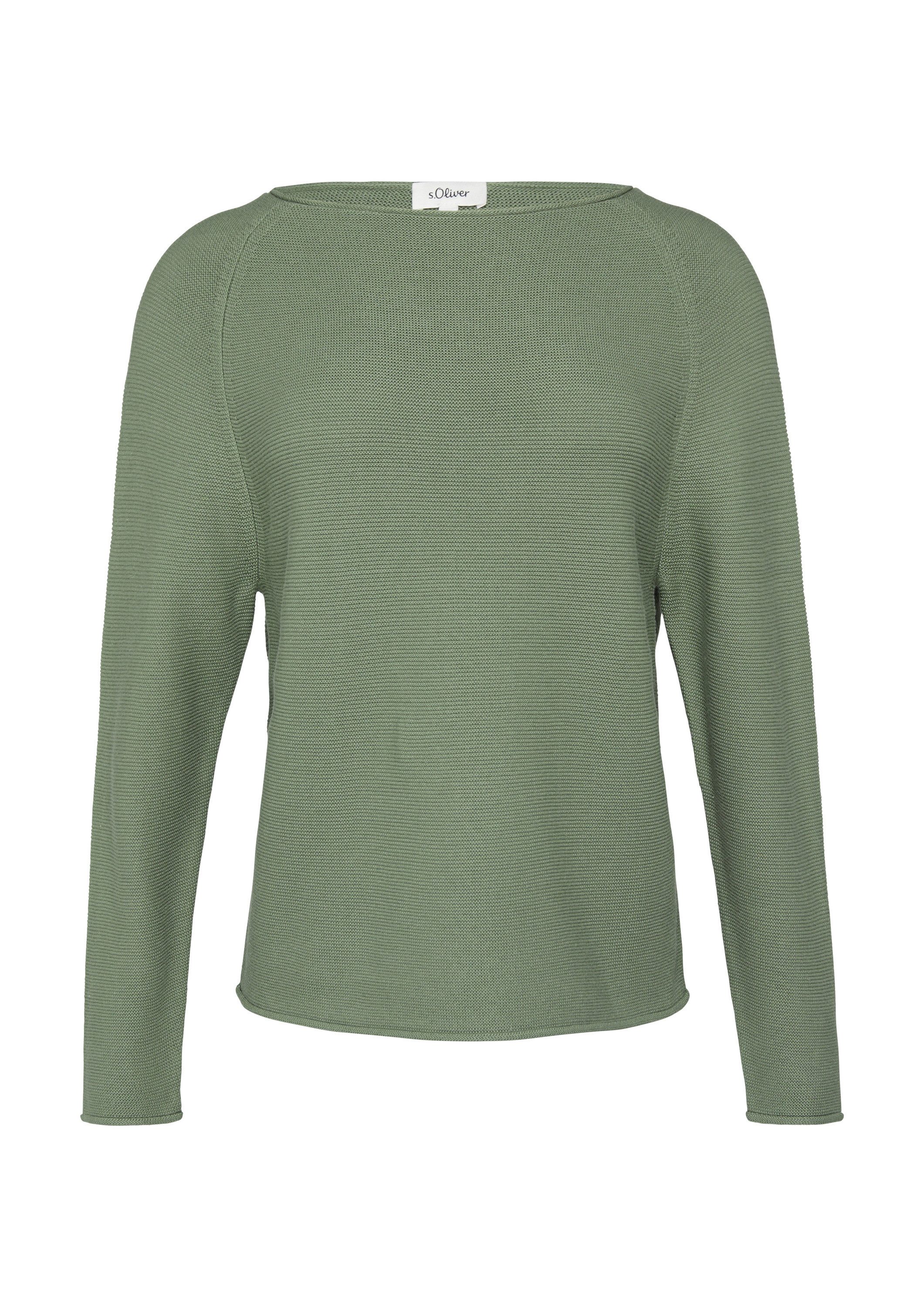 s.Oliver Longpullover Strickpullover Strickpullover mit U-Boot-Ausschnitt u günstig online kaufen