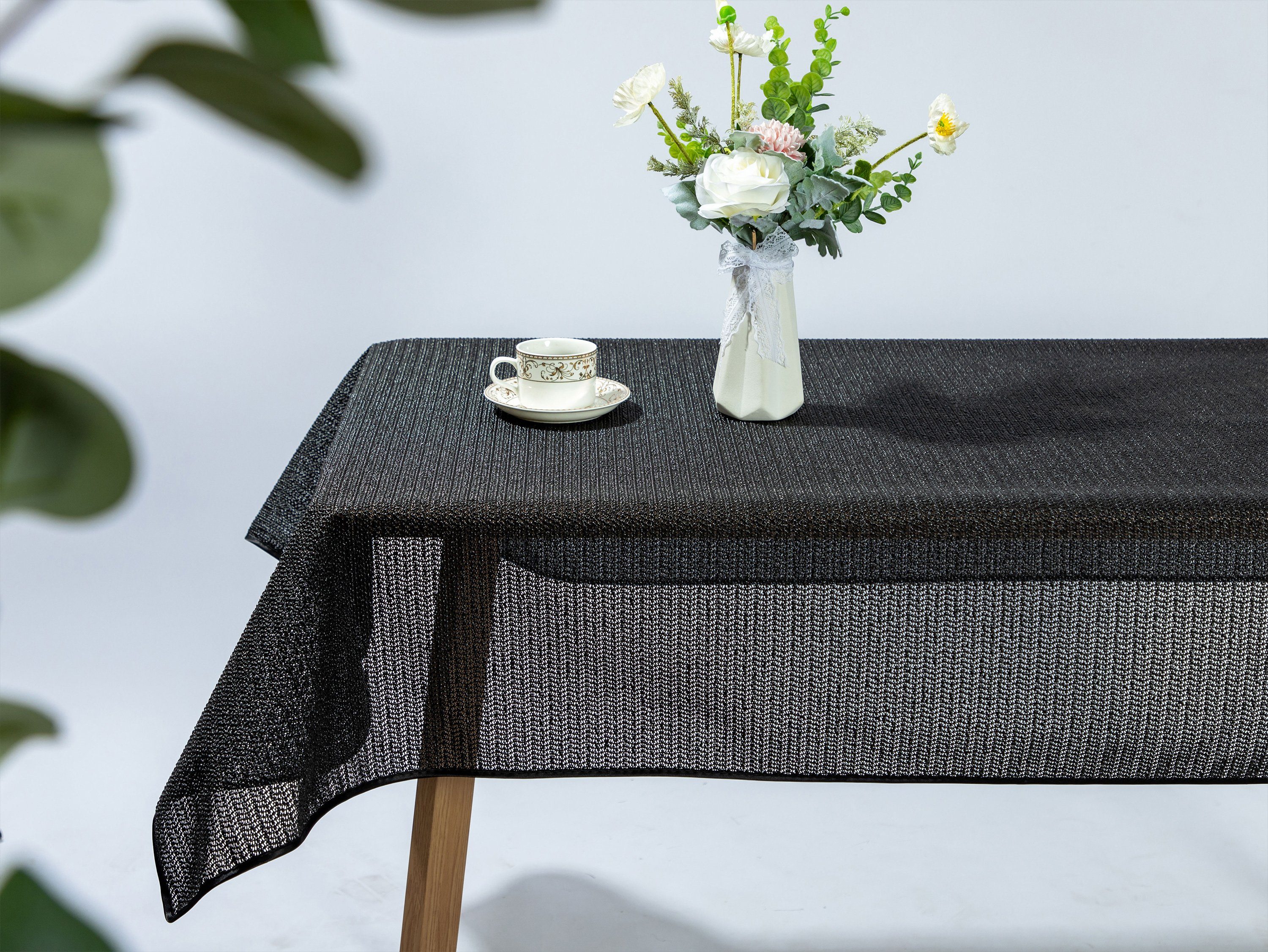 Beautex Tischdecke Tokio Weichschaum Tischdecke mit Paspelband, Garten, Balkon, Terrasse (1-tlg)