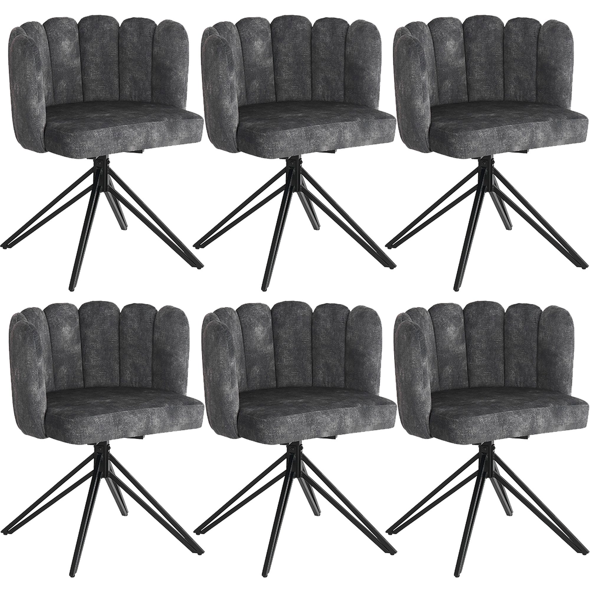 Flieks Esszimmerstuhl 360° drehbar (Set, 6 günstig online kaufen