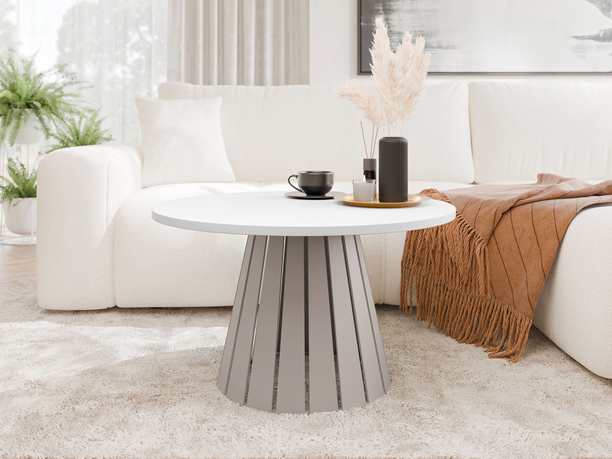 MIRJAN24 Couchtisch Circolo Cashmere, 75x75x43 cm, günstig online kaufen