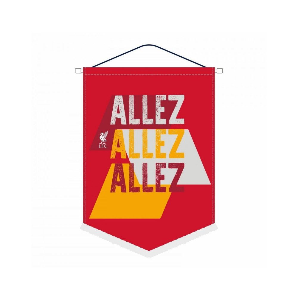 Liverpool Football Club Fahne Liverpool FC Wimpel „Allez Allez Allez“ 27x17cm