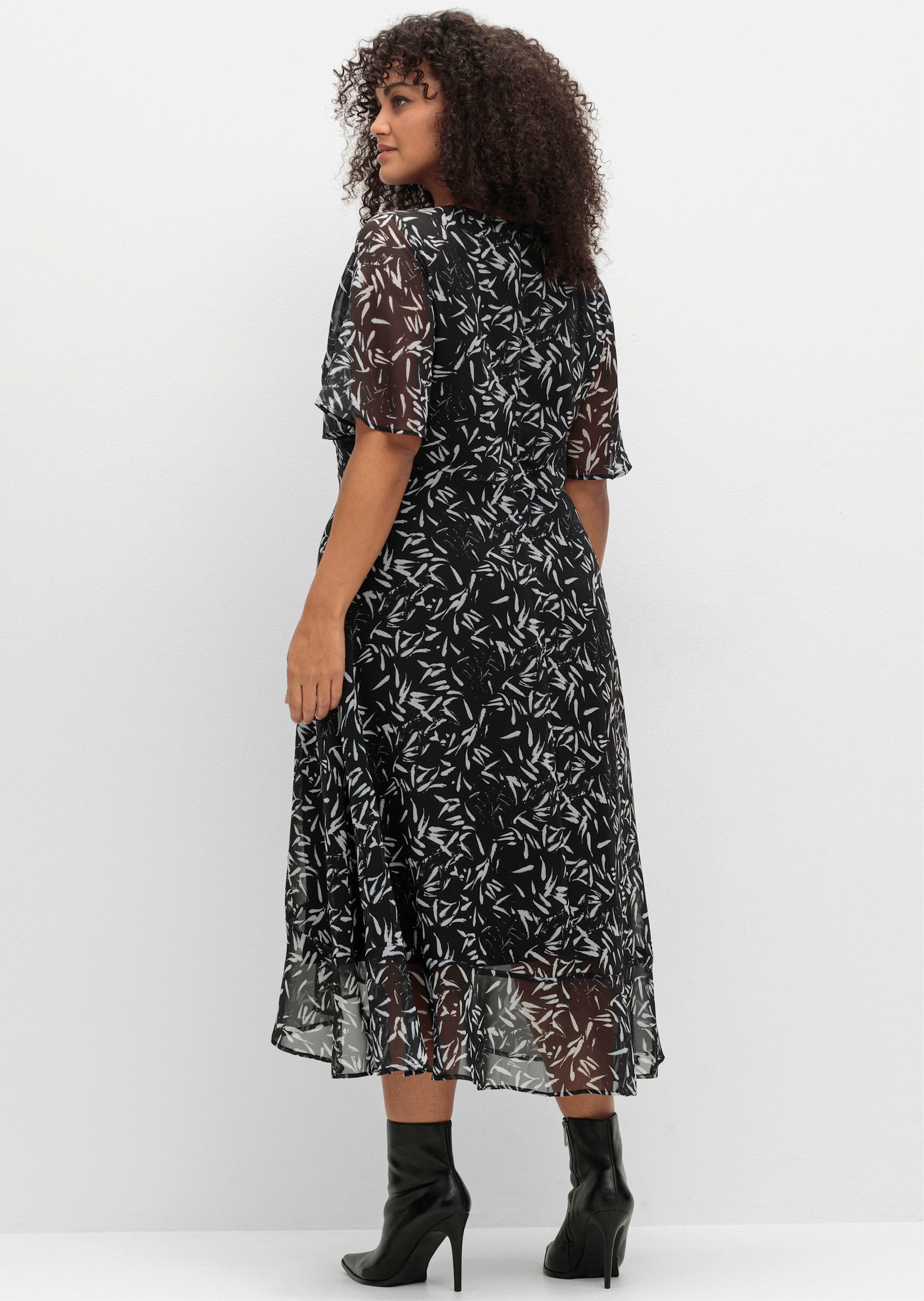 Sheego Etuikleid Chiffonkleid . günstig online kaufen