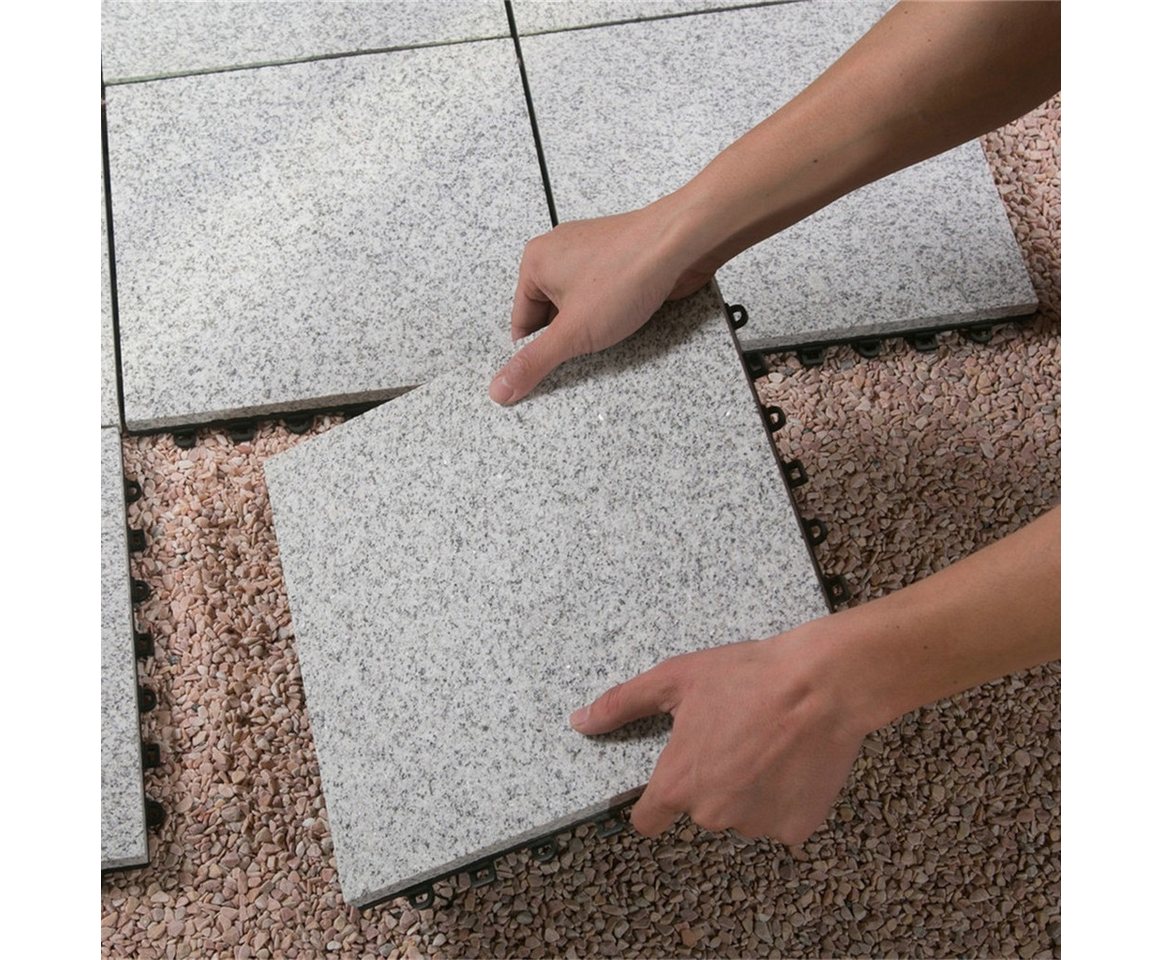 Thumbnail - BodenMax Klickfliesen Steinfliesen Bodenfliesen Terrasse Balkon Outdoor, 8 St.