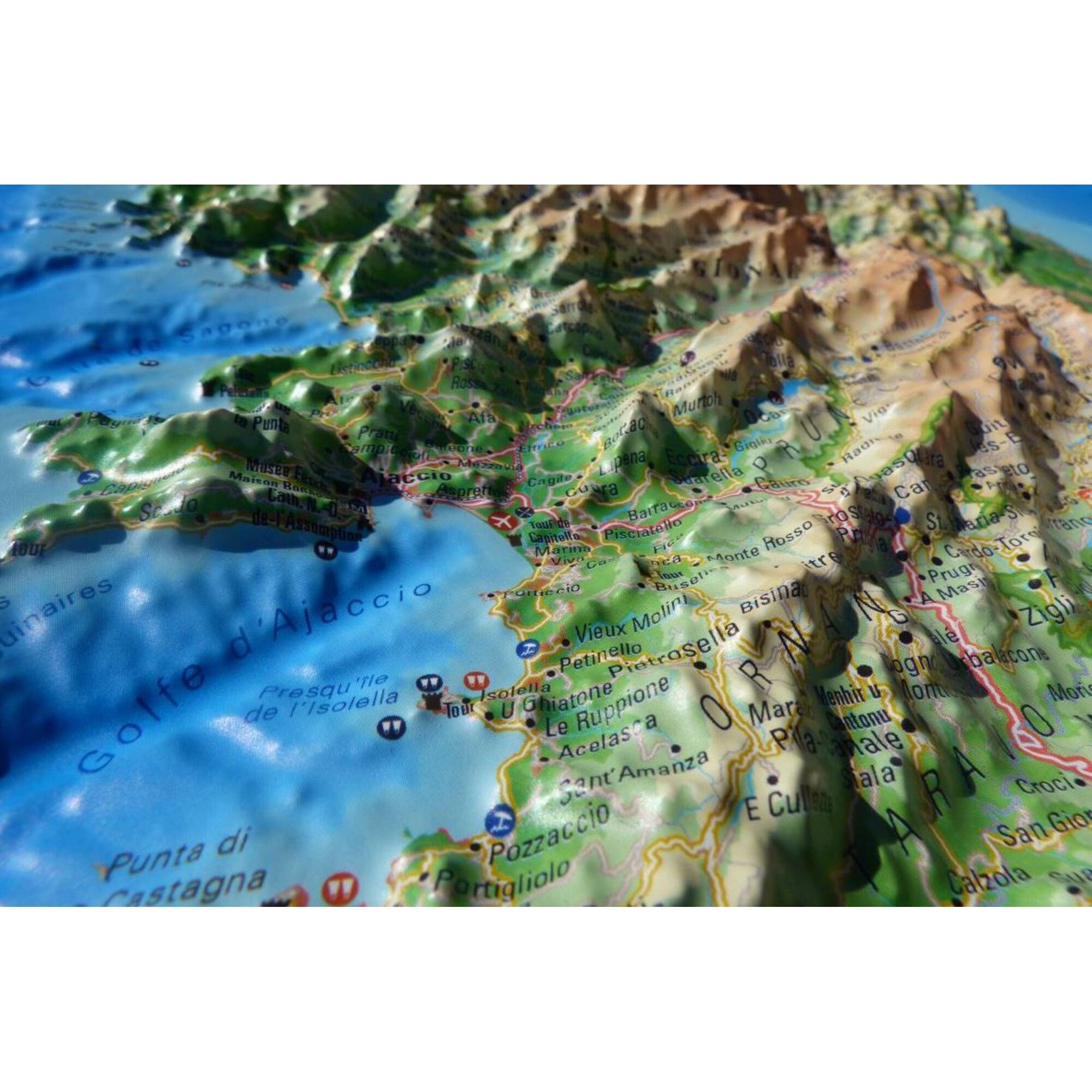3Dmap Wandbild 3Dmap Regional-Karte La Corse