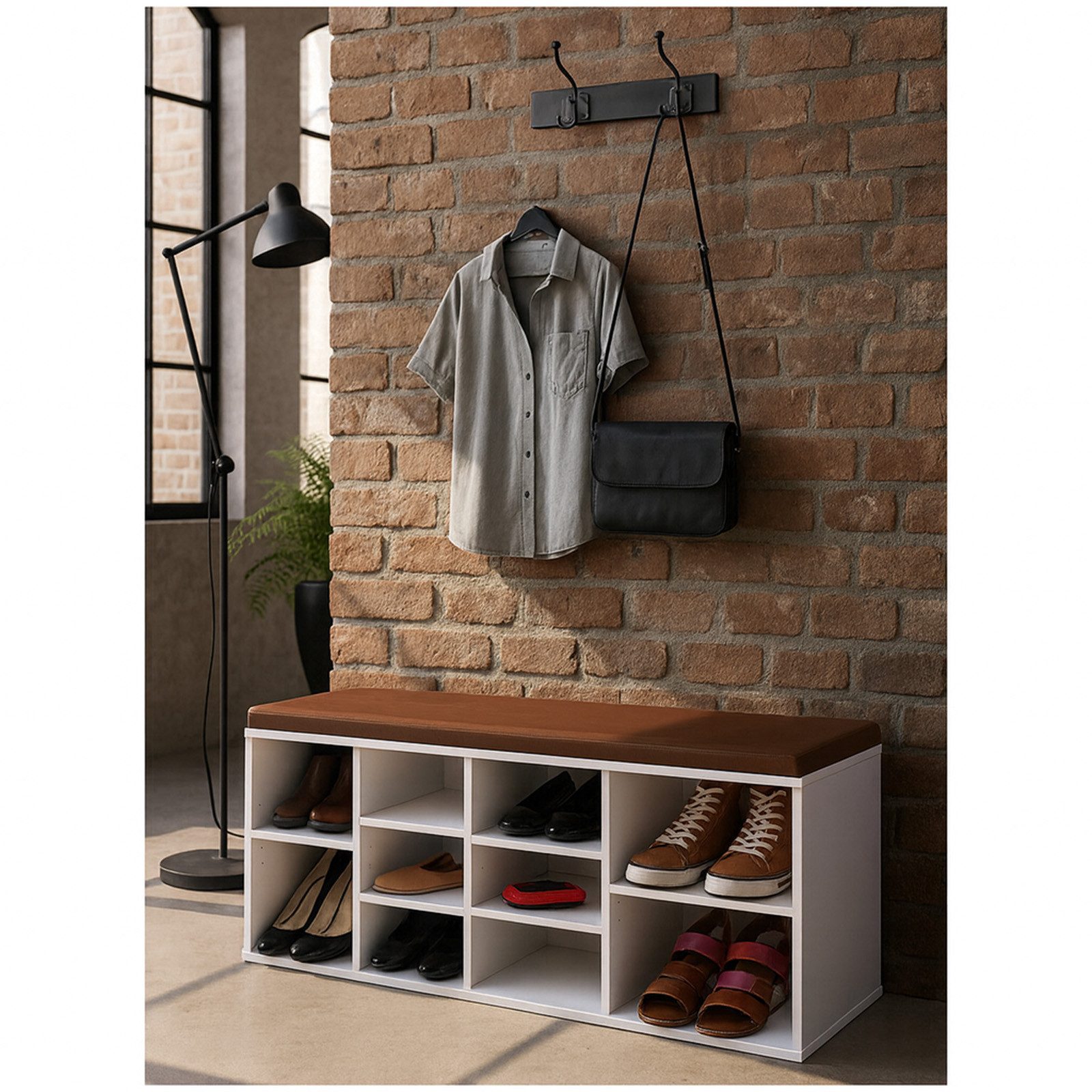 HTI-Living Schuhbank Schuhbank Katja1 (Stück, 1-St., 1 Schuhbank mit Kissenauflage), Schuhregal 10 Fächer