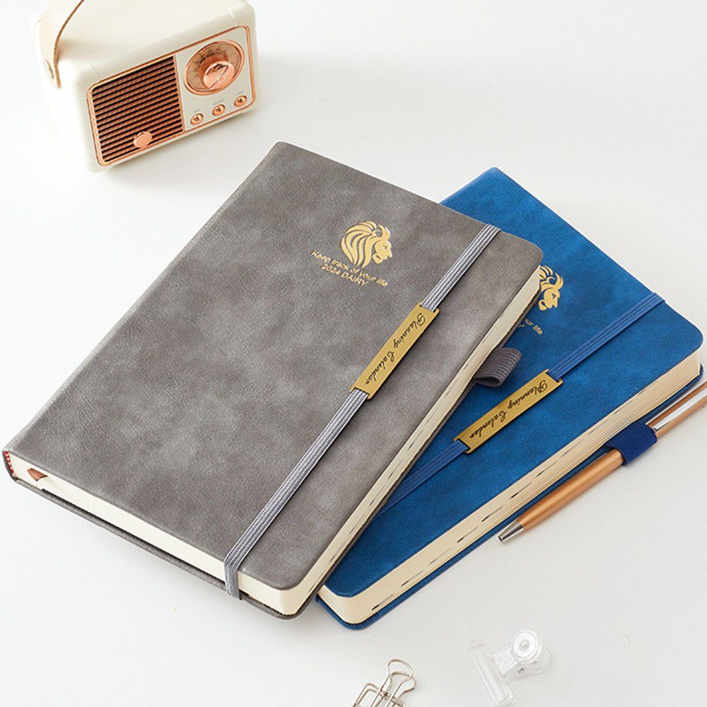 Mehrzweck-Tagebuchbücher Blusmart Stilvolle Mit Notizbuch blue Hobelbücher Ledereinband,
