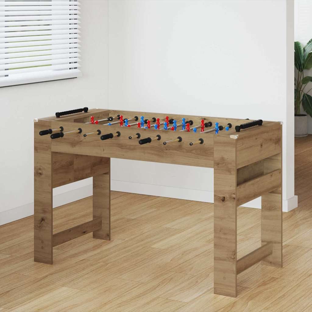 vidaXL Kickertisch Tischfußballtisch Artisan-Eiche 125 x 60,5 x 80 cm (1-tlg)