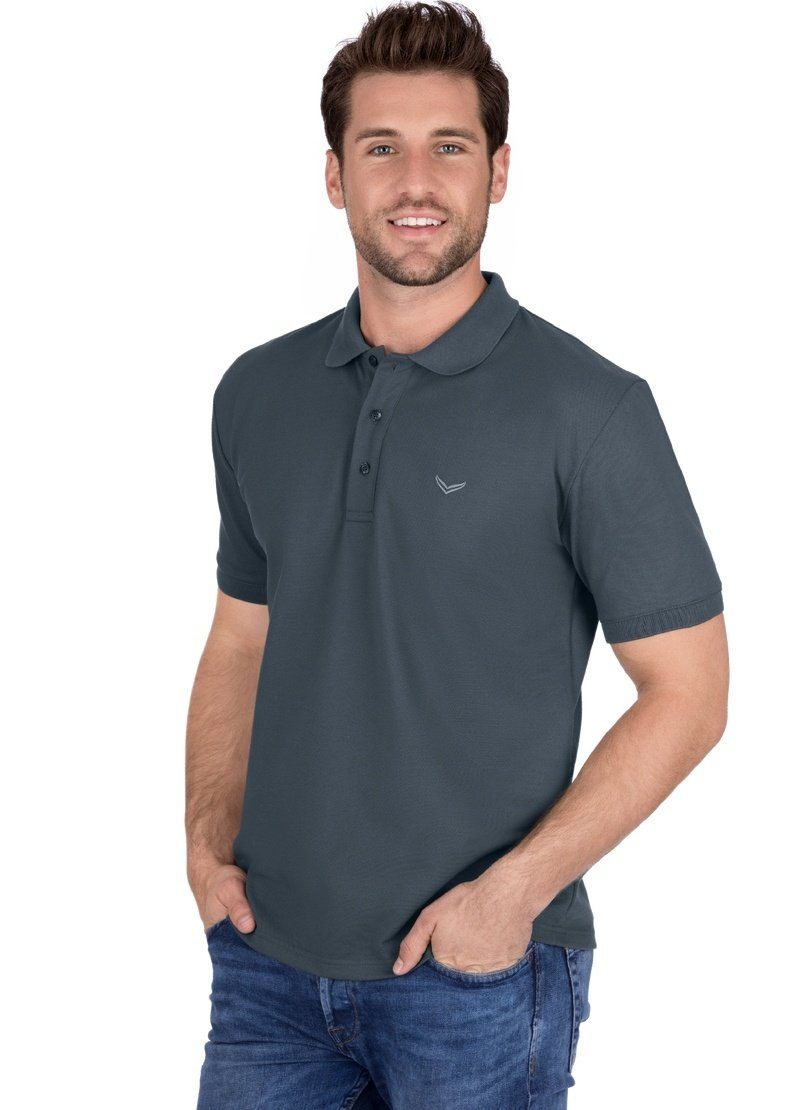 Trigema Poloshirt TRIGEMA Poloshirt in Piqué-Qualität anthrazit