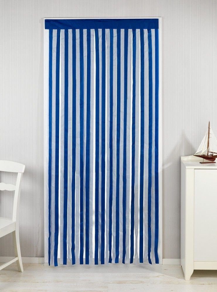 WENKO Türvorhang Türvorhang, blau-weiß, 90 x 200 cm, WENKO - WENKO
