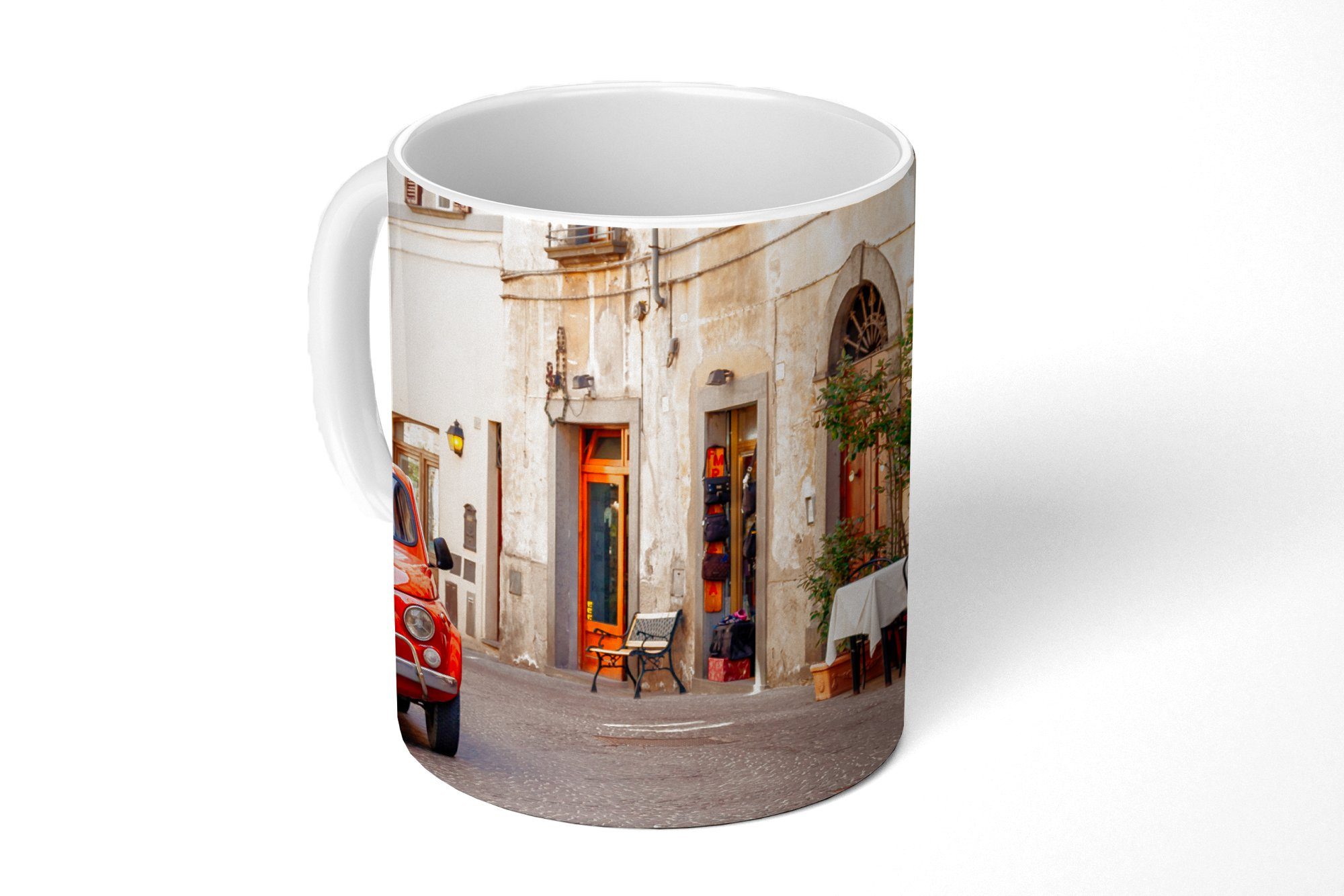 MuchoWow Tasse Italien - Straße - Oldtimer - Auto, Keramik, Kaffeetassen, Teetasse, Becher, Teetasse, Geschenk
