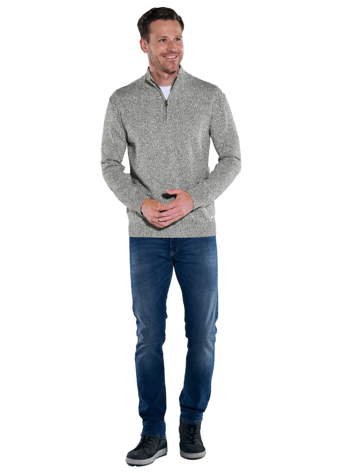 Engbers Stehkragenpullover Herren Pullover mit Stehkragen, Hellgruen