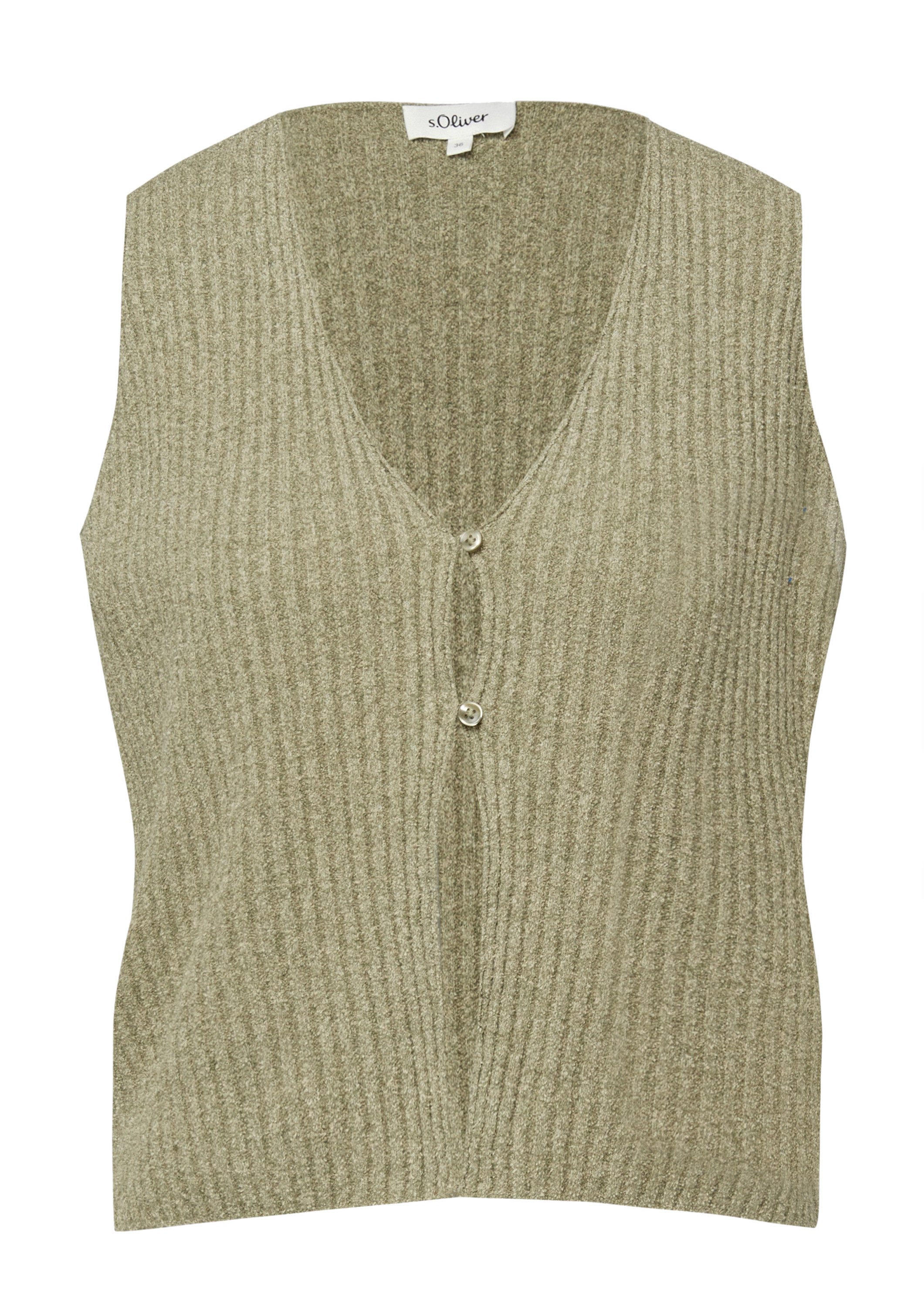 s.Oliver Funktionsweste Strickpullunder Leichte Strickweste aus Bouclé günstig online kaufen