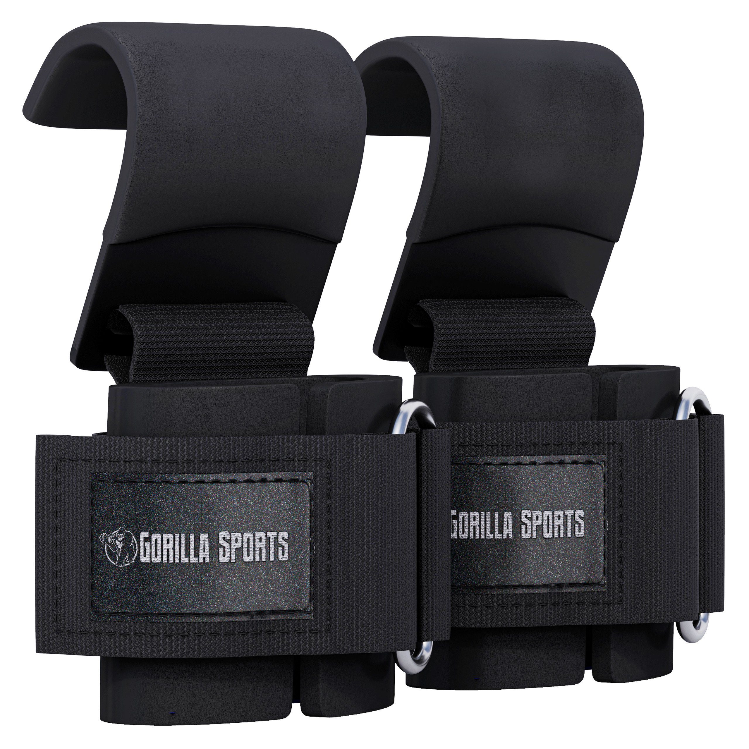 GORILLA SPORTS Zughilfe Straps mit Haken aus Stahl,7mm mit Neopren und Schaumstoff Gepolstert (1-tlg)