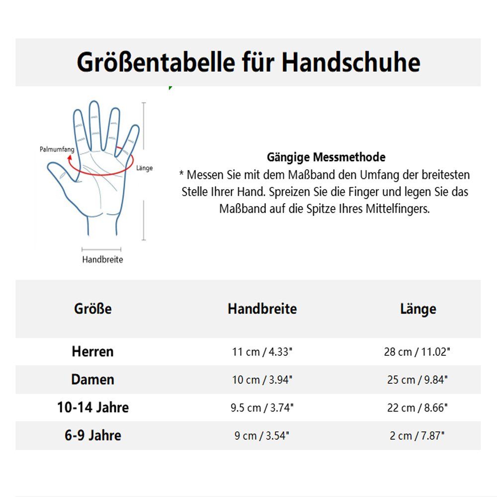 HOME LAPA Kinder/Jugendliche/Erwach Sporthandschuhe Wasserdicht Jahre-Rot Winterhandschuhe Anti-Rutsch 10-14 Fahrradhandschuhe Fleecehandschuhe Winddichte Skihandschuhe für (Paar) Warm