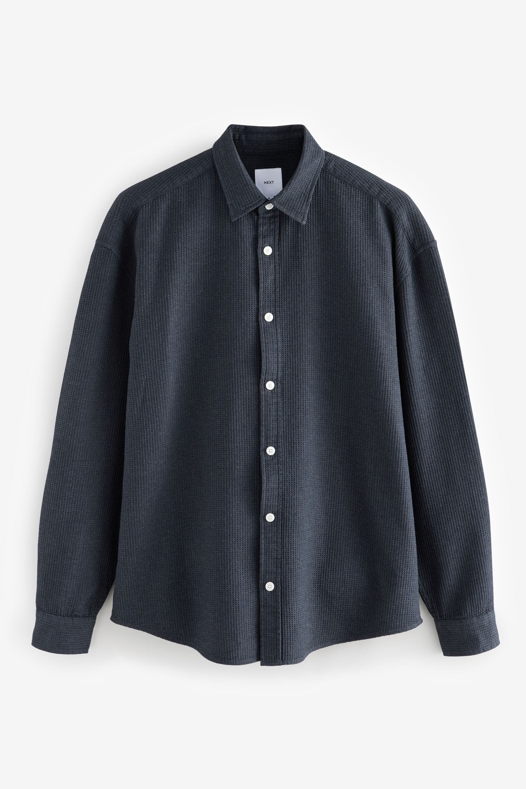 Next Langarmhemd Langarm-Hemdjacke mit Waffelstruktur, Baumwolle günstig online kaufen