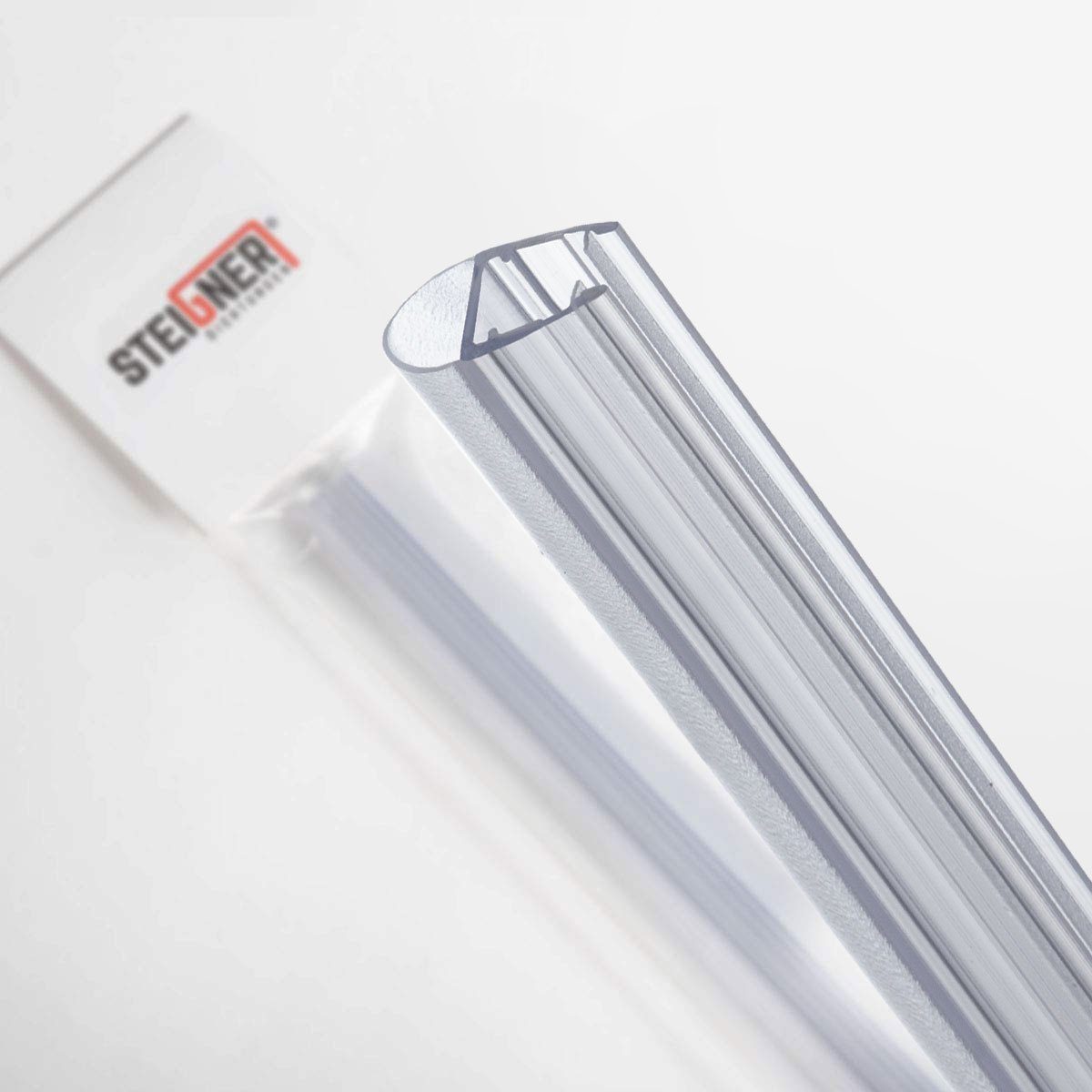STEIGNER Duschdichtung 30cm Gerade PVC Ersatzdichtung für Dusche, L: 30 cm, (1 Stück Packung, Einzeldichtung), Glasstärke 6/7/ 8 mm Model: UK07