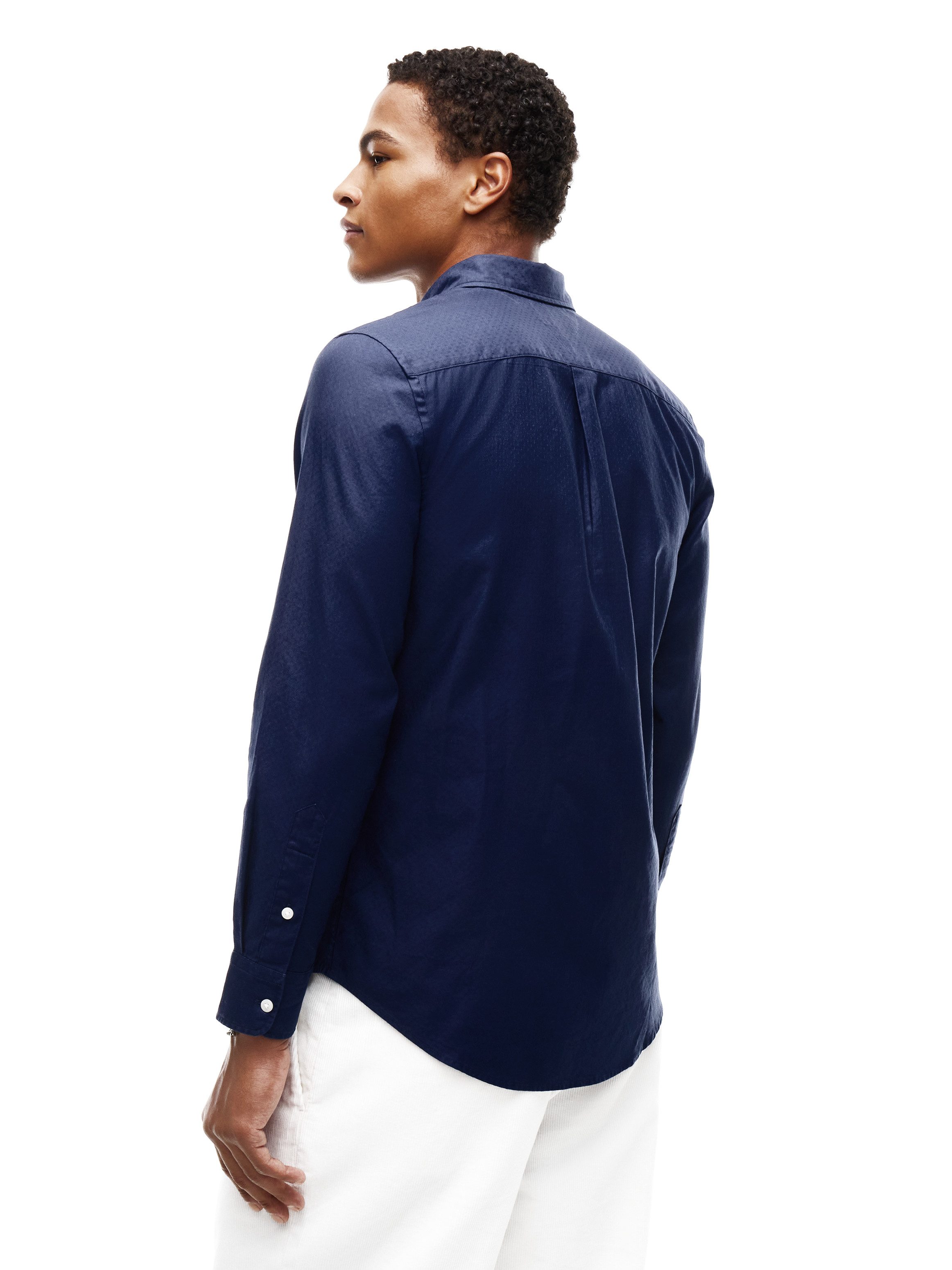 Tommy Hilfiger Langarmhemd FLEX DOBBY SLIM FIT Slim Fit Dobby Structure