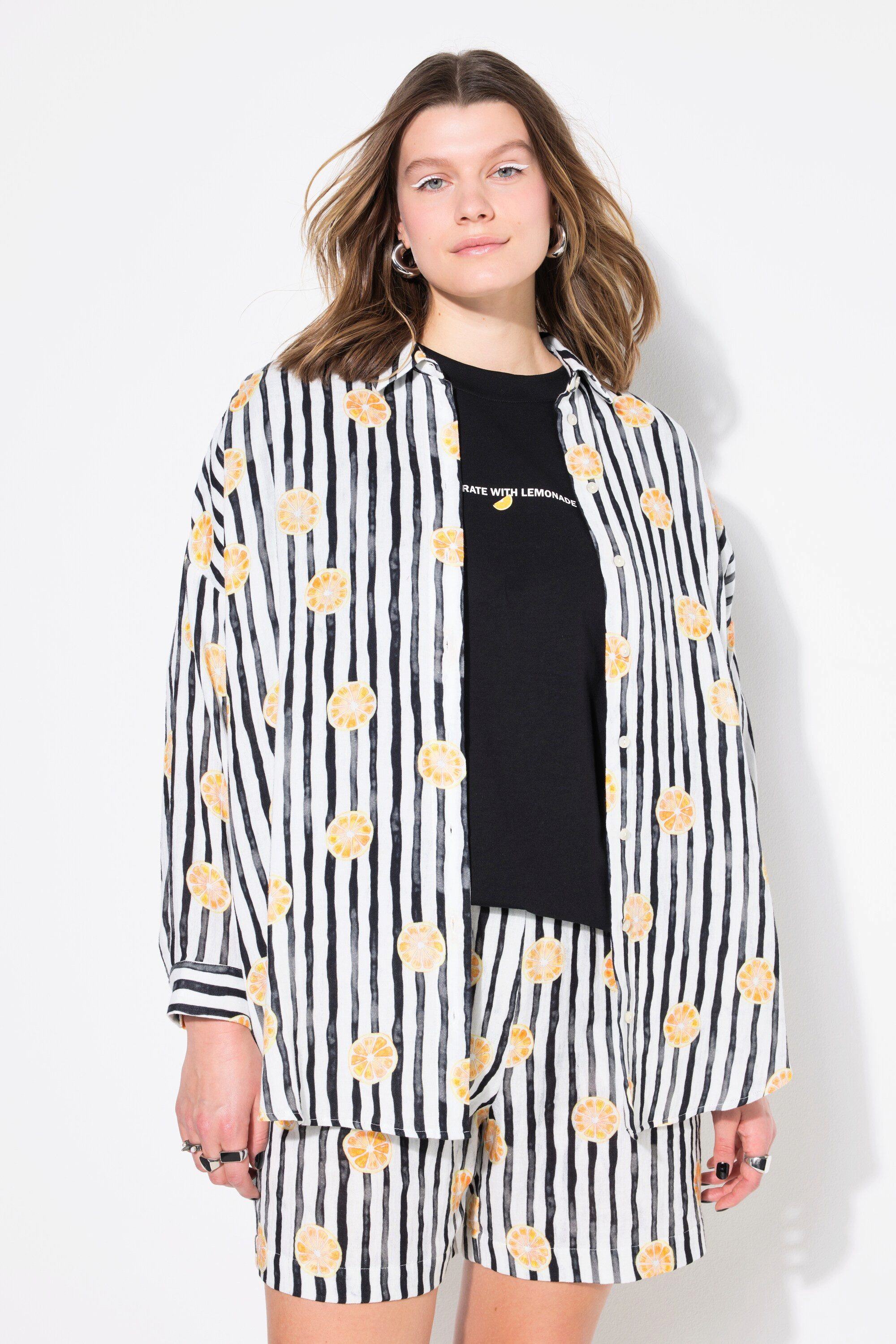 Hemdbluse Streifenbluse Musselin oversized