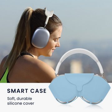 kwmobile Kopfhörer-Schutzhülle Hülle für Apple Airpods Max Case, Kopfhörer Tasche Etui aus Silikon - Cover in Hellblau