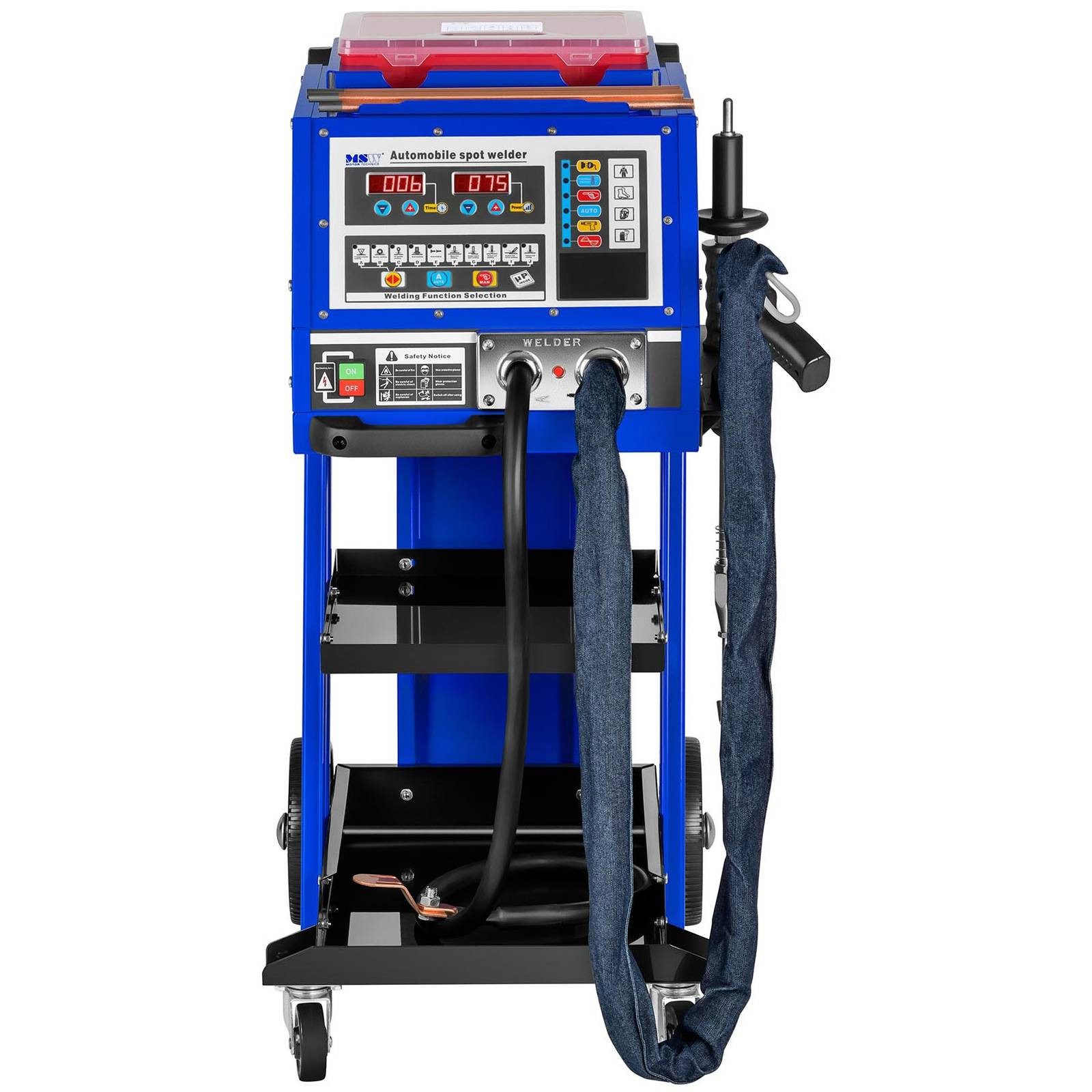 MSW Bördelgerät Ausbeulspotter Spotter Dellenlifter Punktschweißgerät Karosserie 400 V, B: 47 cm, L: 62 cm, 400 V